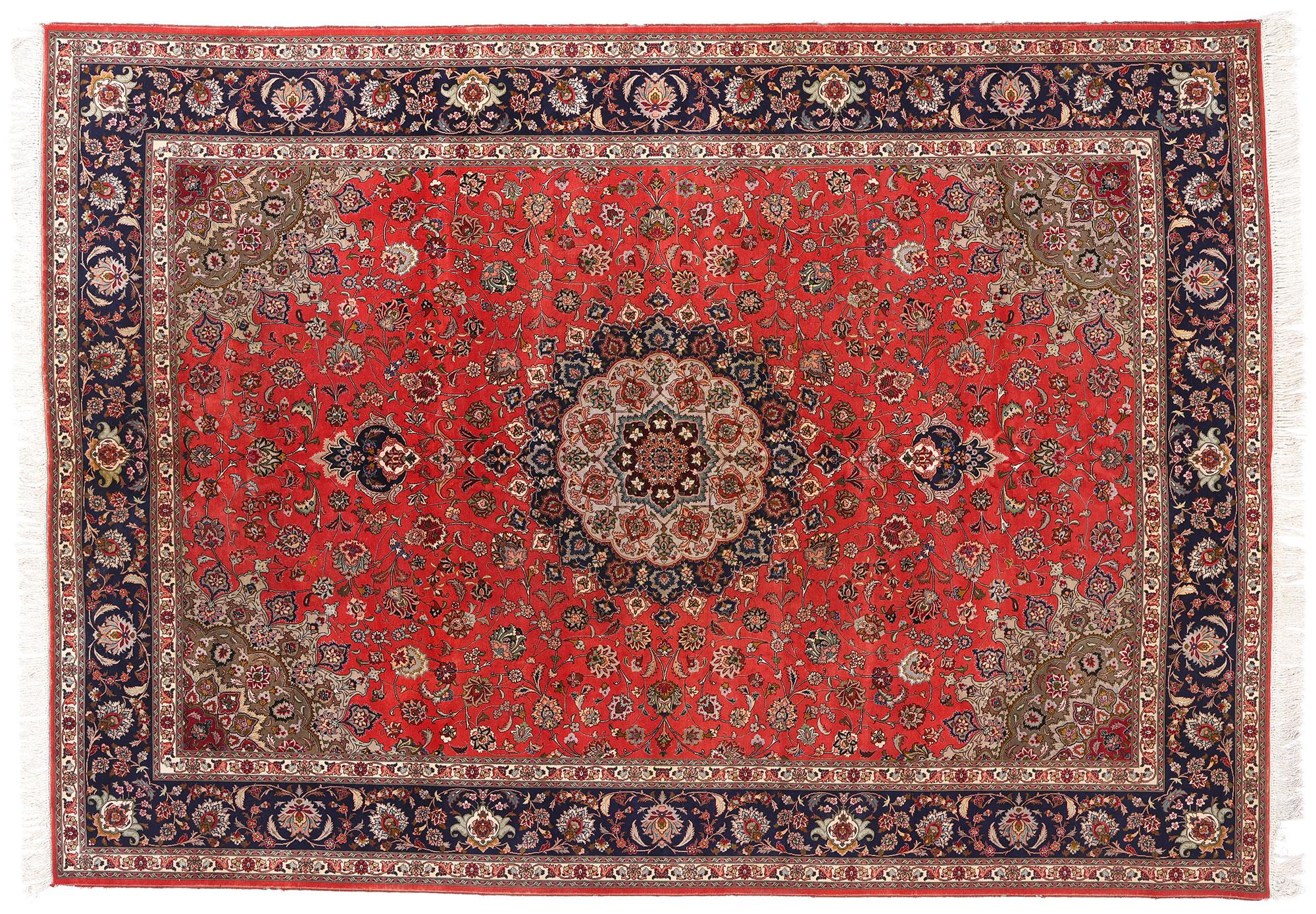 Tappeto persiano Tabriz degli anni '50 con stile moderno in vendita 1