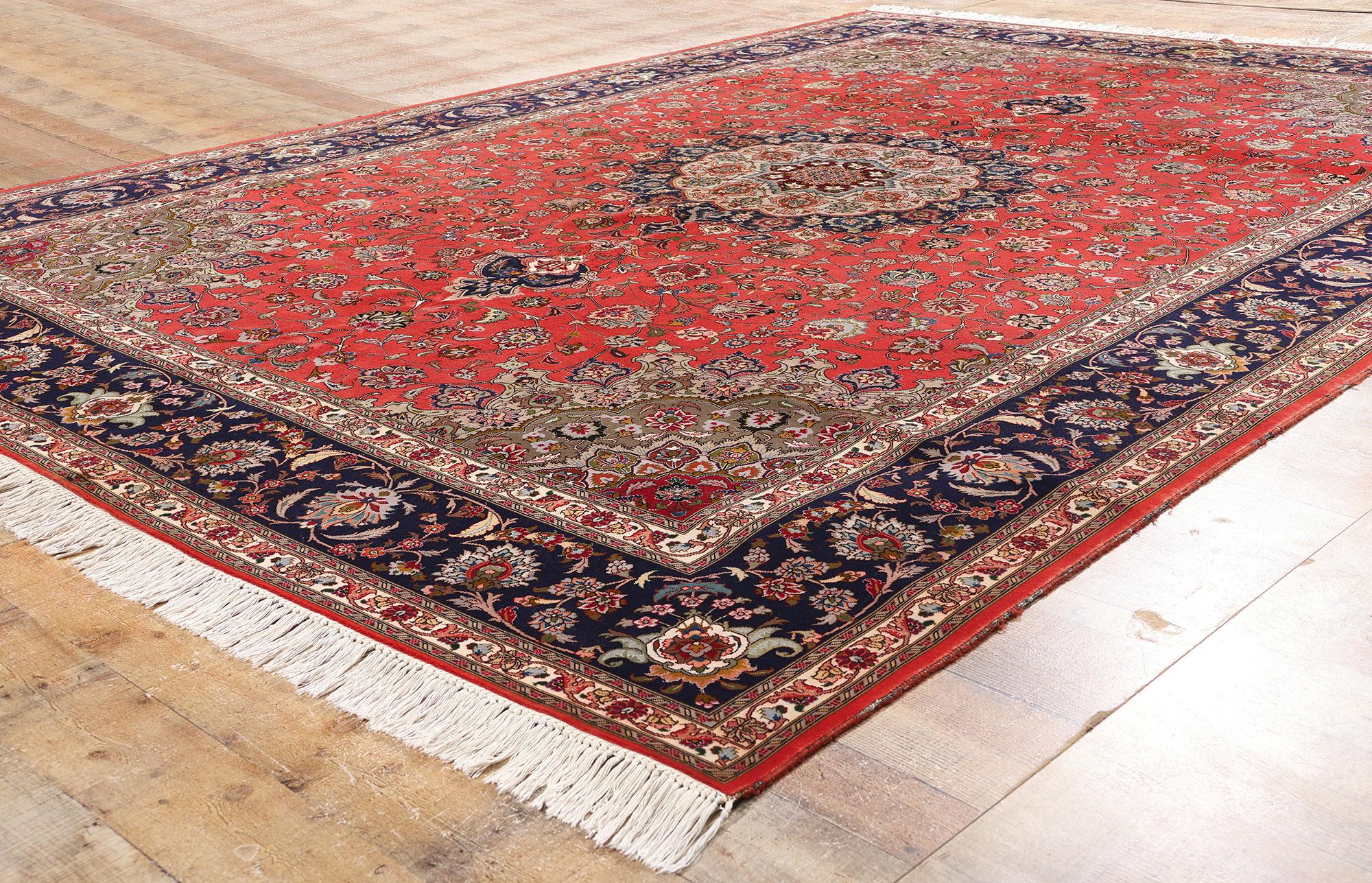 Tappeto persiano Tabriz degli anni '50 con stile moderno In condizioni buone in vendita a Dallas, TX