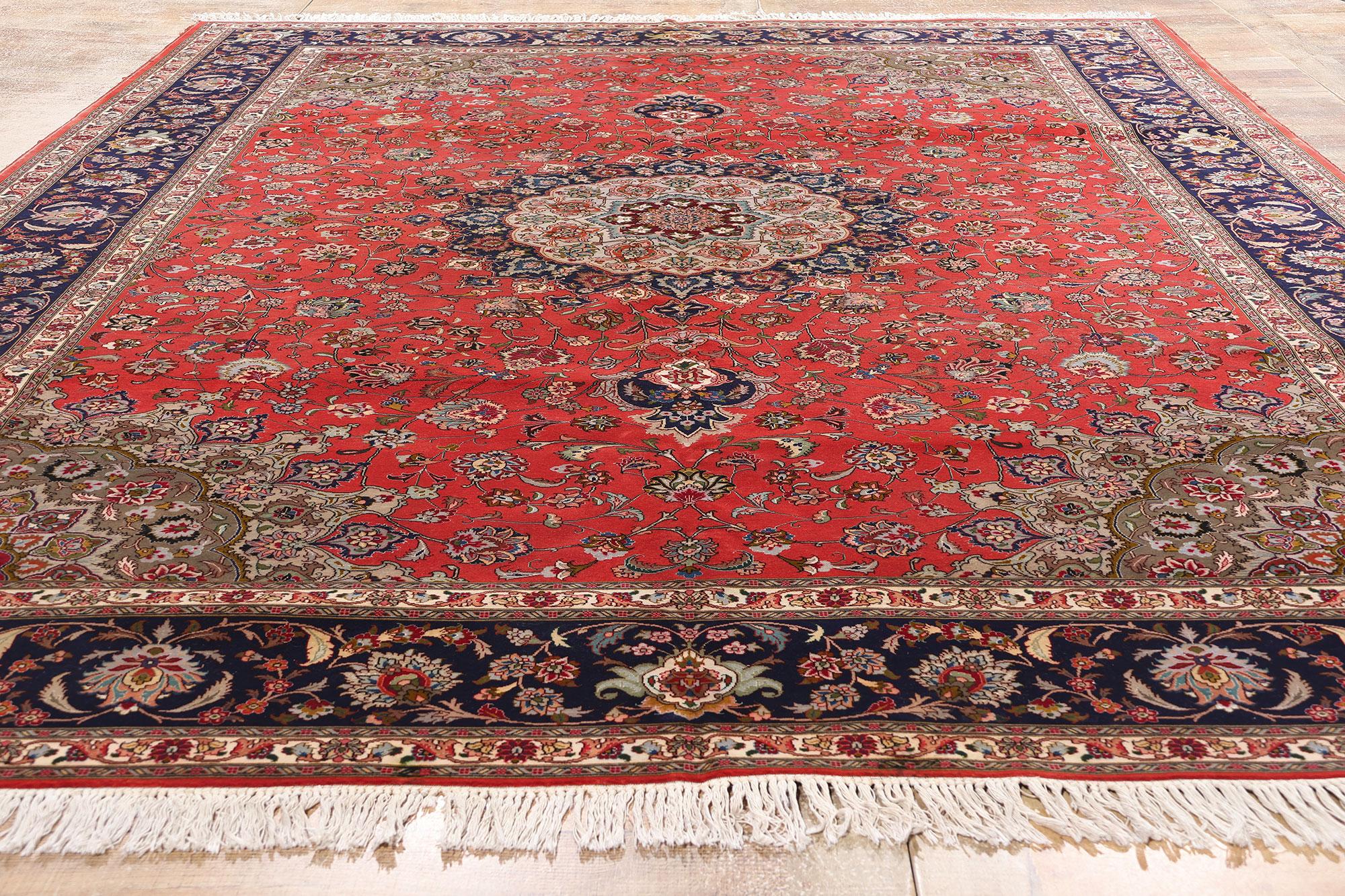 XX secolo Tappeto persiano Tabriz degli anni '50 con stile moderno in vendita