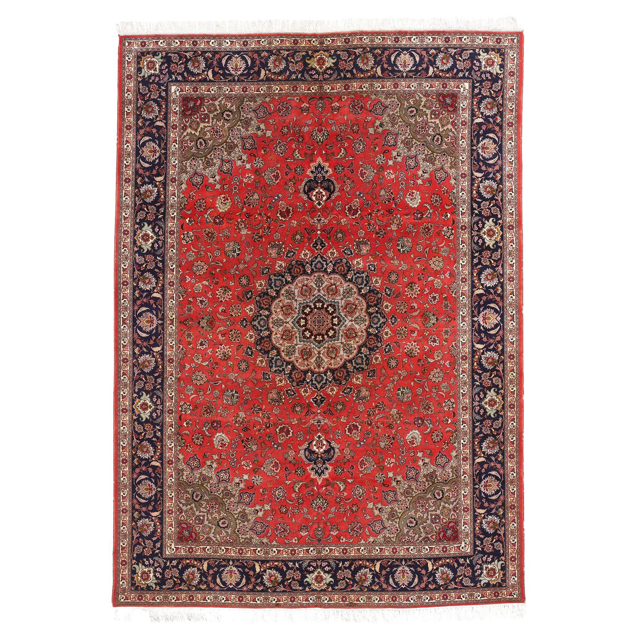 Alfombra persa Tabriz de 1950 con estilo moderno