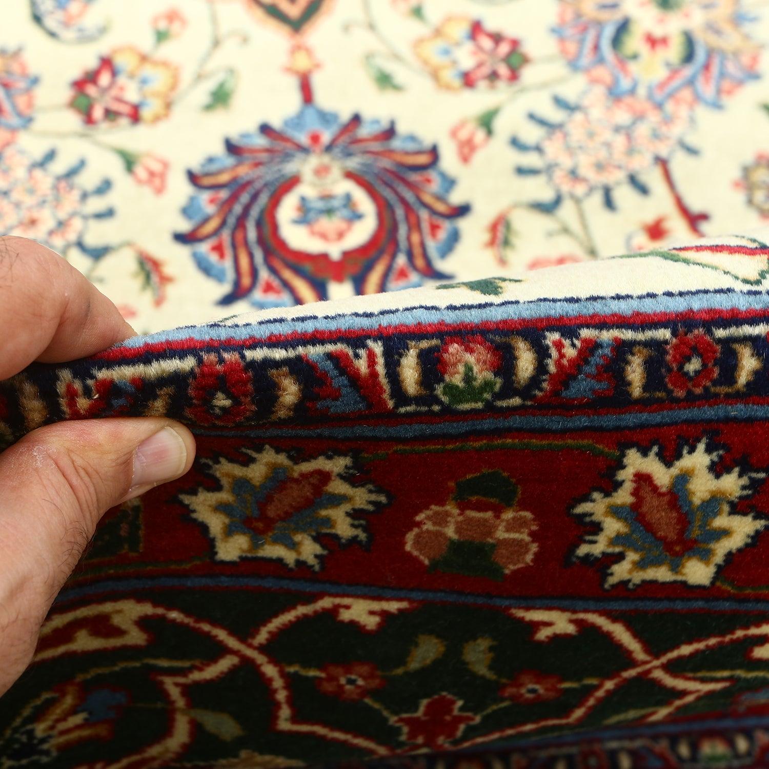 Tappeto vintage Tabriz Sherkat Farsh in lana e cotone 11'9 X 8'4
 
 Key Detail:
 Pile: Lana
 Fondazione: Cotone
 Origine: Tabriz Sherkat Farsh
 Design: Medaglione centrale
 Età approssimativa: 60 anni
 Qualità (KPI): 400
 Condizione: Nuovo 
