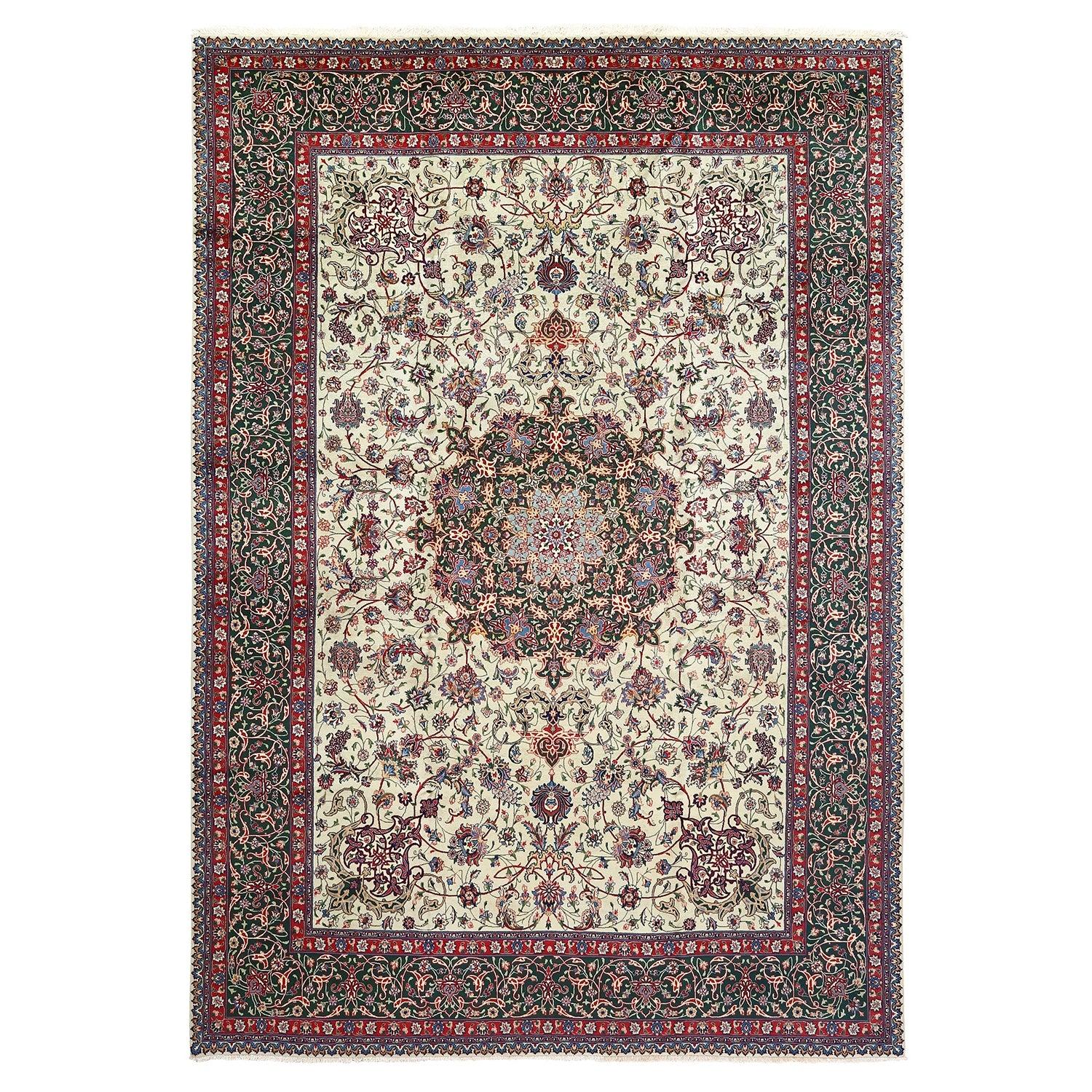 Vintage Persian Tabriz Sherkat Farsh Rug - Size: 11'9 X 8'4