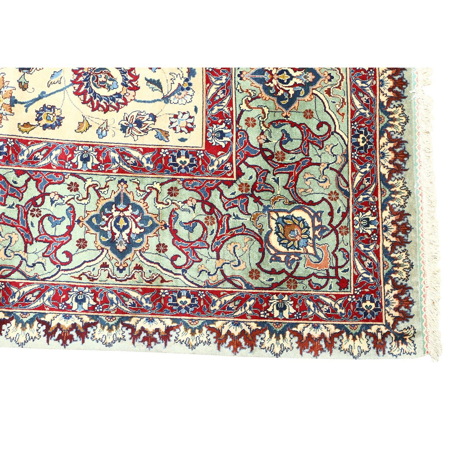 Annodato a mano Tappeto persiano vintage Tabriz SherkatFarsh Pair - Dimensioni: 11'4 X 8'3 in vendita