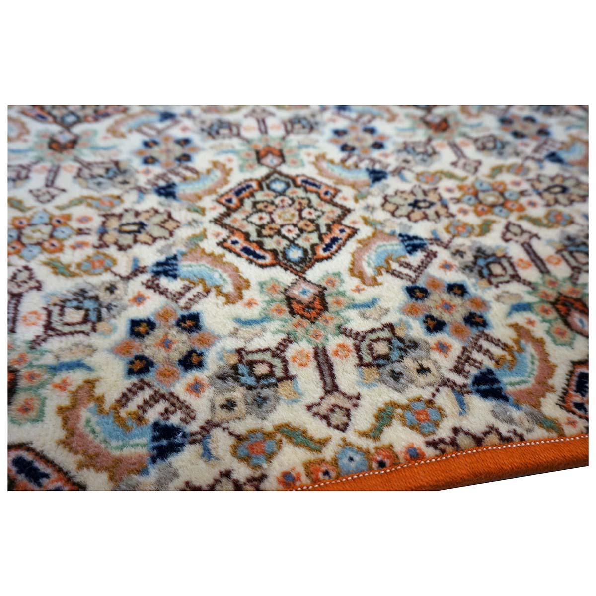 Vintage Persian Tabriz Taba Wool 3x10 Orange & Ivory Handmade Runner Rug For Sale 4