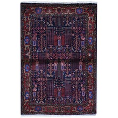 Vintage Persian Tabriz with Garden Design Clean Pure Wool Hand Knotted Rug