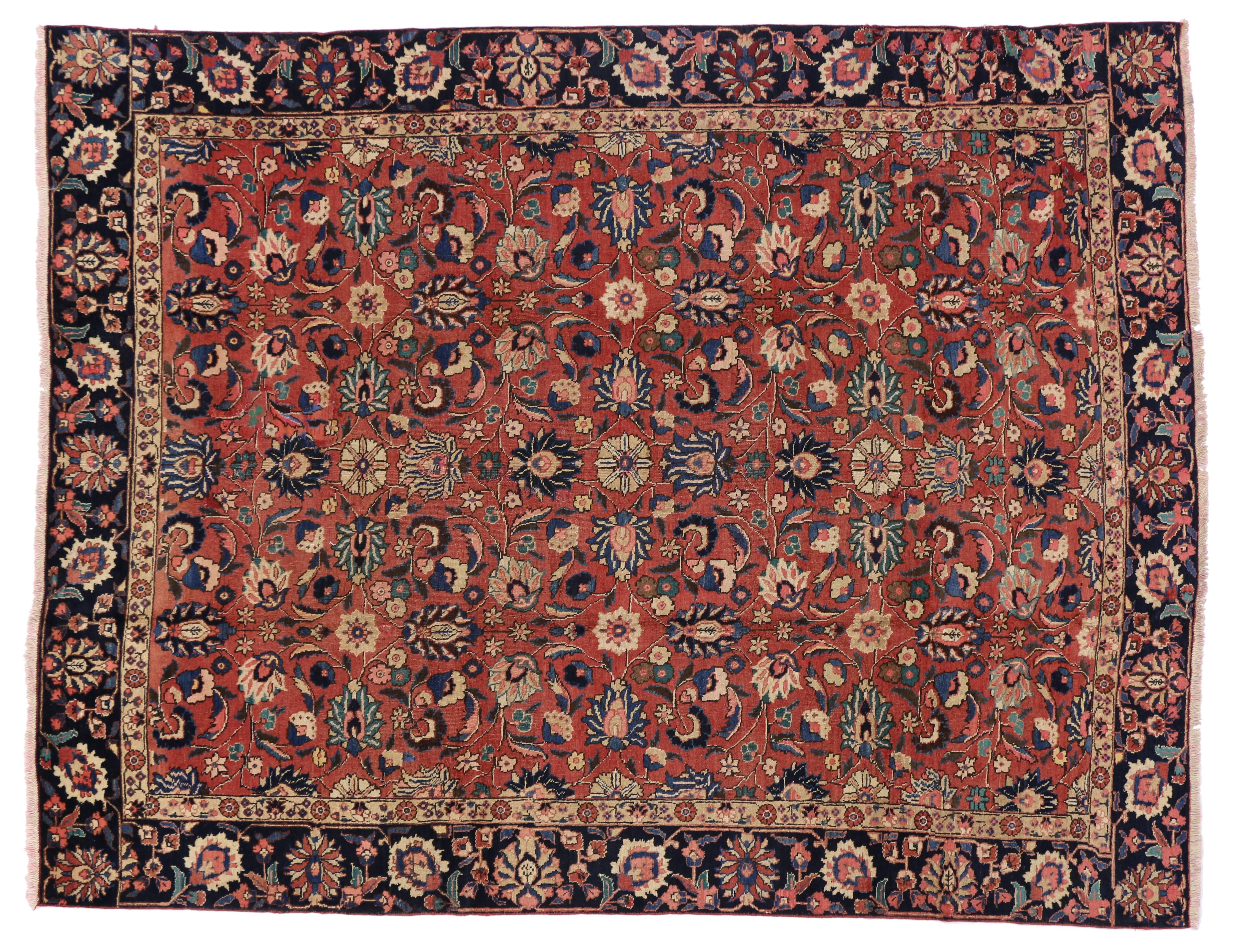 20th Century Vintage Persian Tabriz with Traditional Style