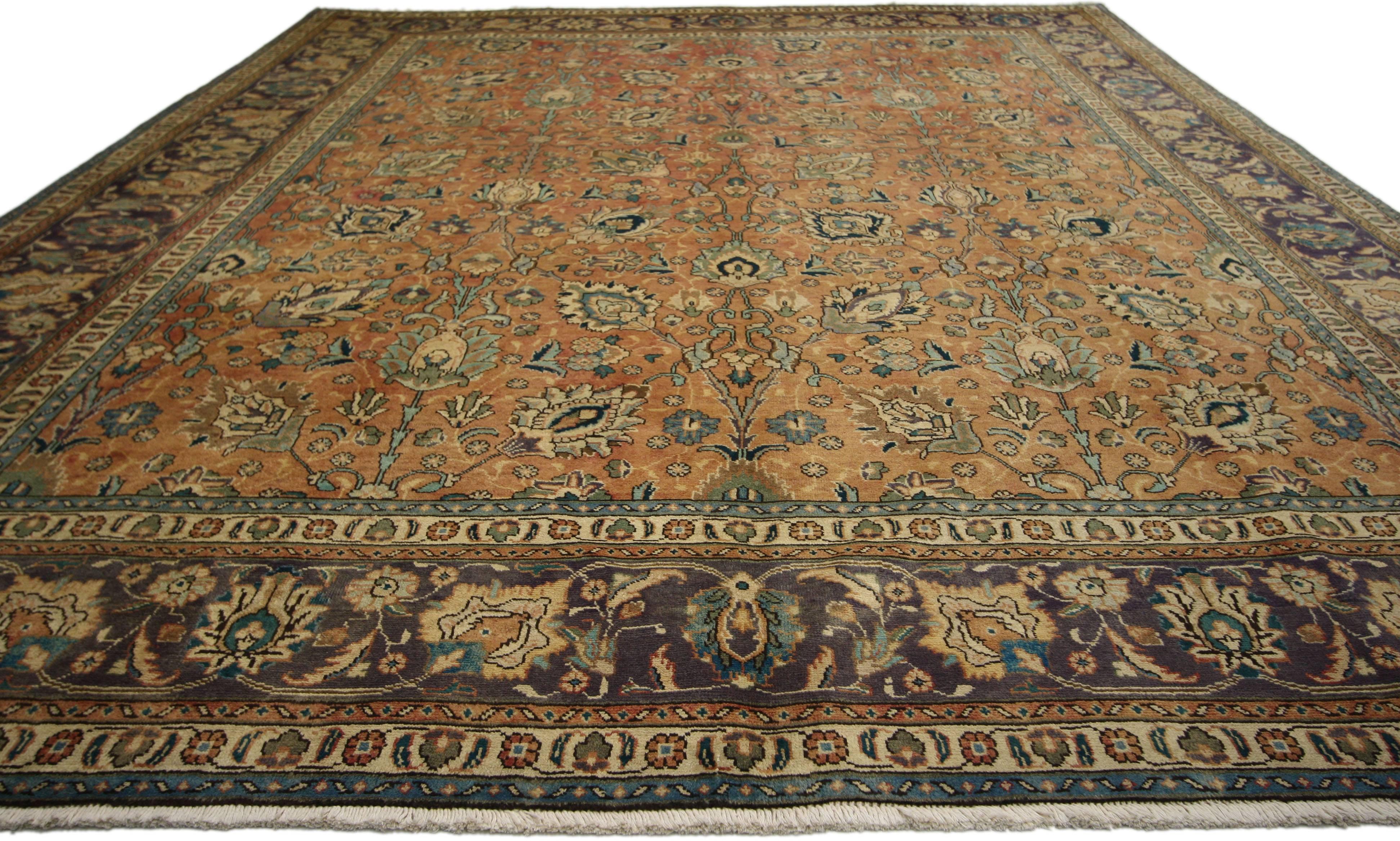 20th Century Vintage Persian Tabriz with Traditional Style