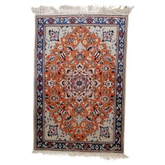 Vintage Persian Tabriz Wool Rug with Silk Highlights, 1950s, 2.8 x 4.2ft -1C1258