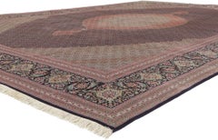 Vintage Persian Tabriz Wool & Silk Rug