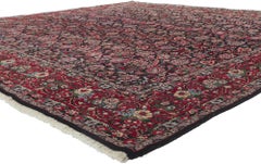Vintage Persian Tekab Bijar Rug with All-Over Design and Early Victorian Style