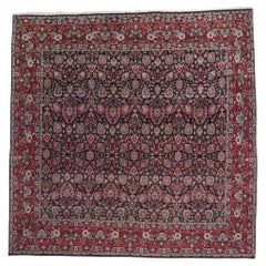 Vintage Persian Tekab Bijar Rug with All-Over Design and Early Victorian Style