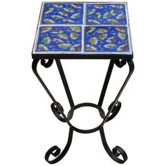 Vintage Persian Tile Side Table