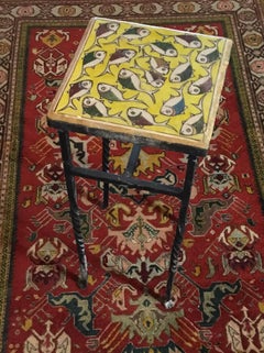 Vintage Persian Tile Small Iron Table
