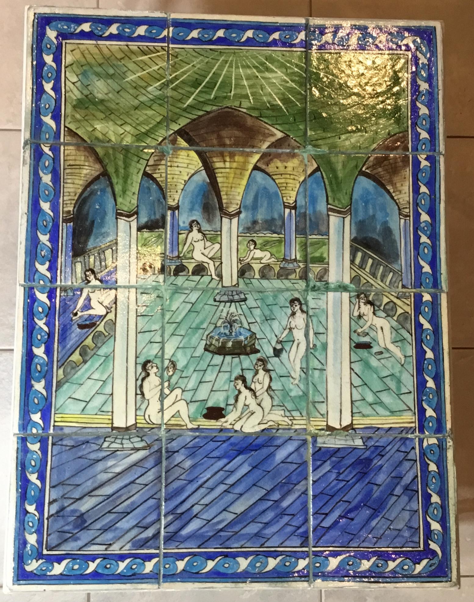 Vintage Persian Tile Top Coffee Table 11