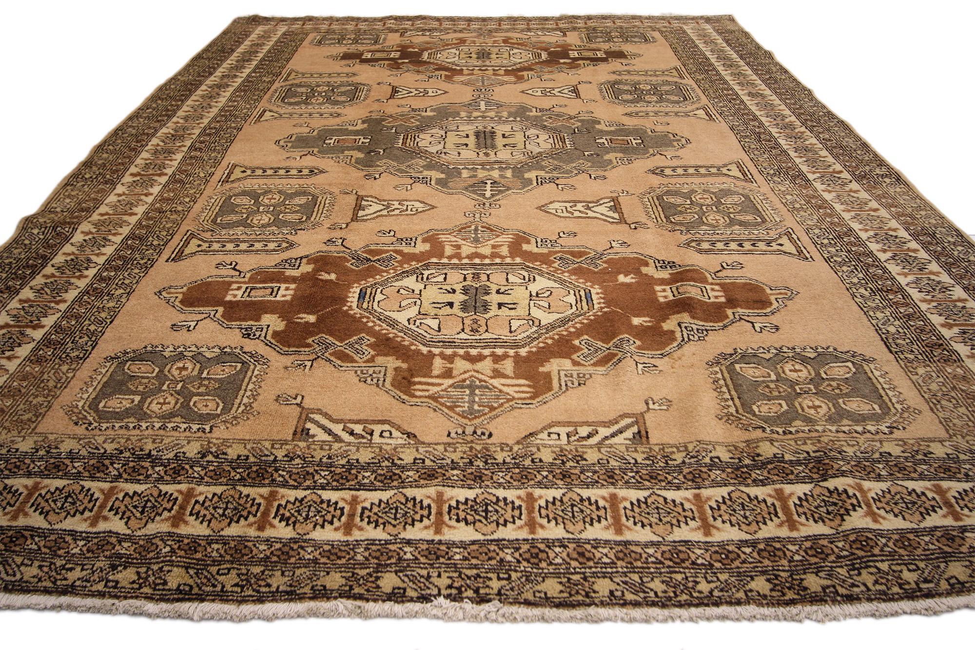 Kazak Vintage Persian Tribal Ardabil Carpet For Sale