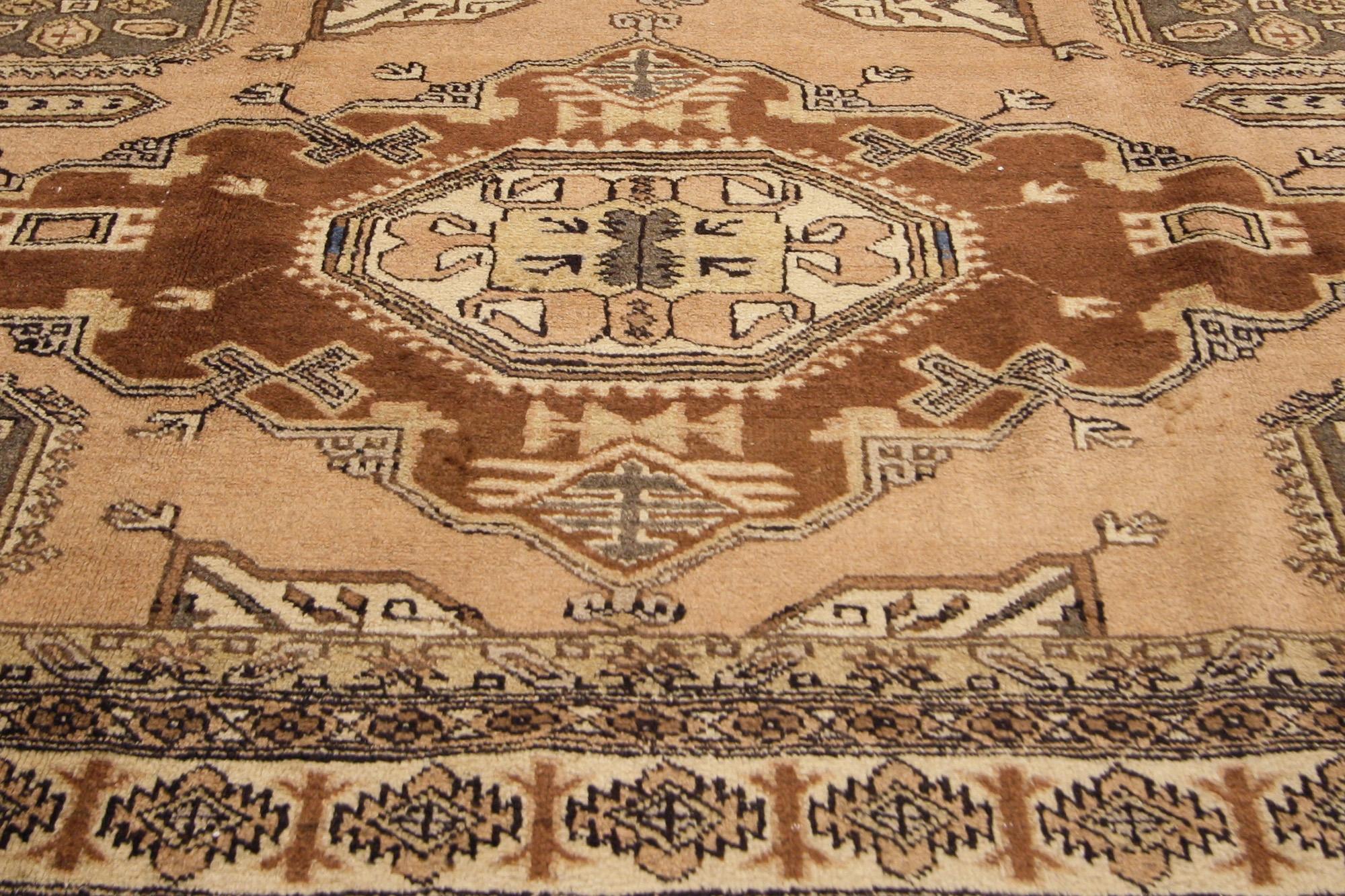 Hand-Knotted Vintage Persian Tribal Ardabil Carpet For Sale
