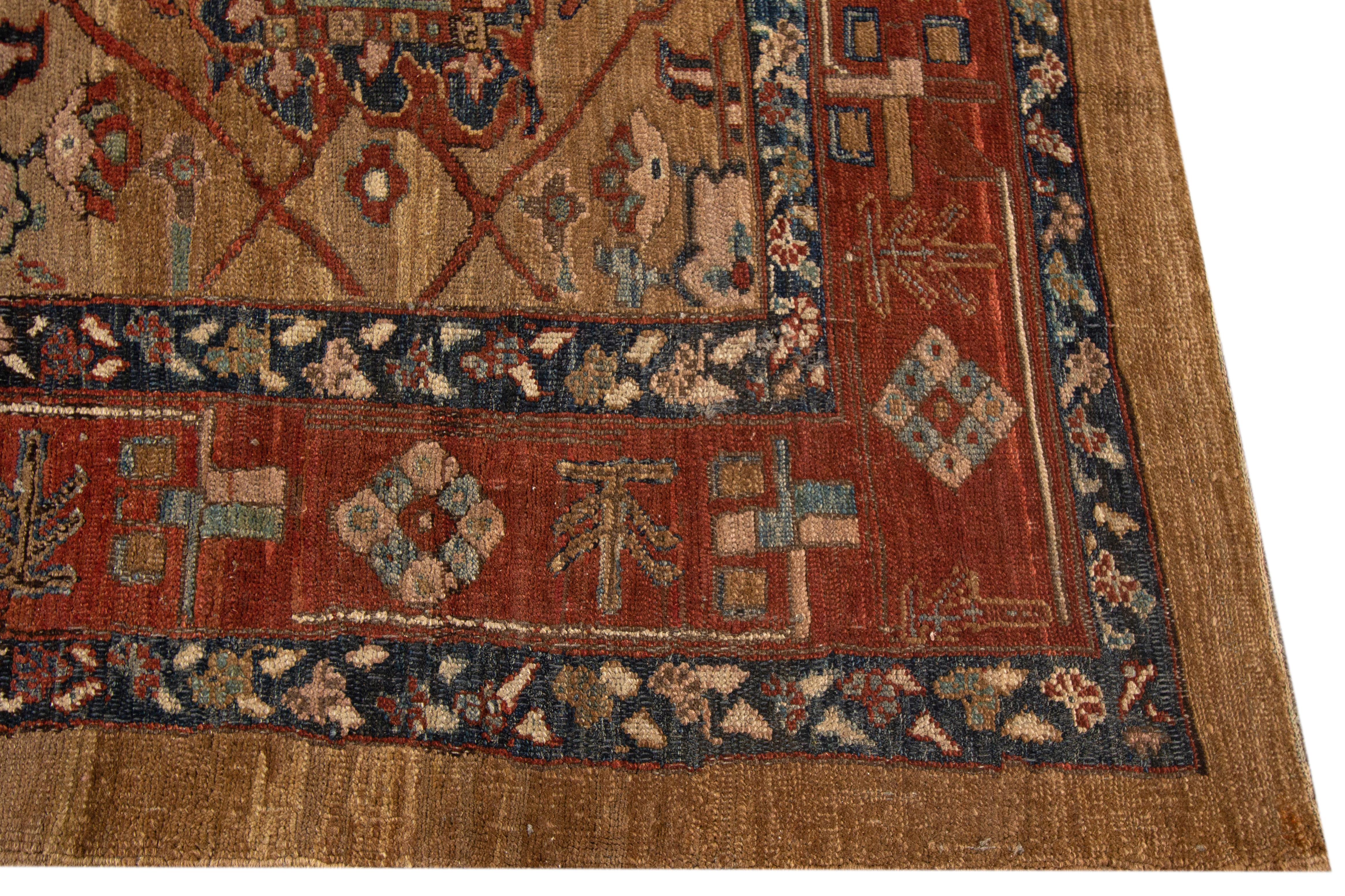 20th Century Vintage Persian Tribal Bakshaish Wool Rug For Sale