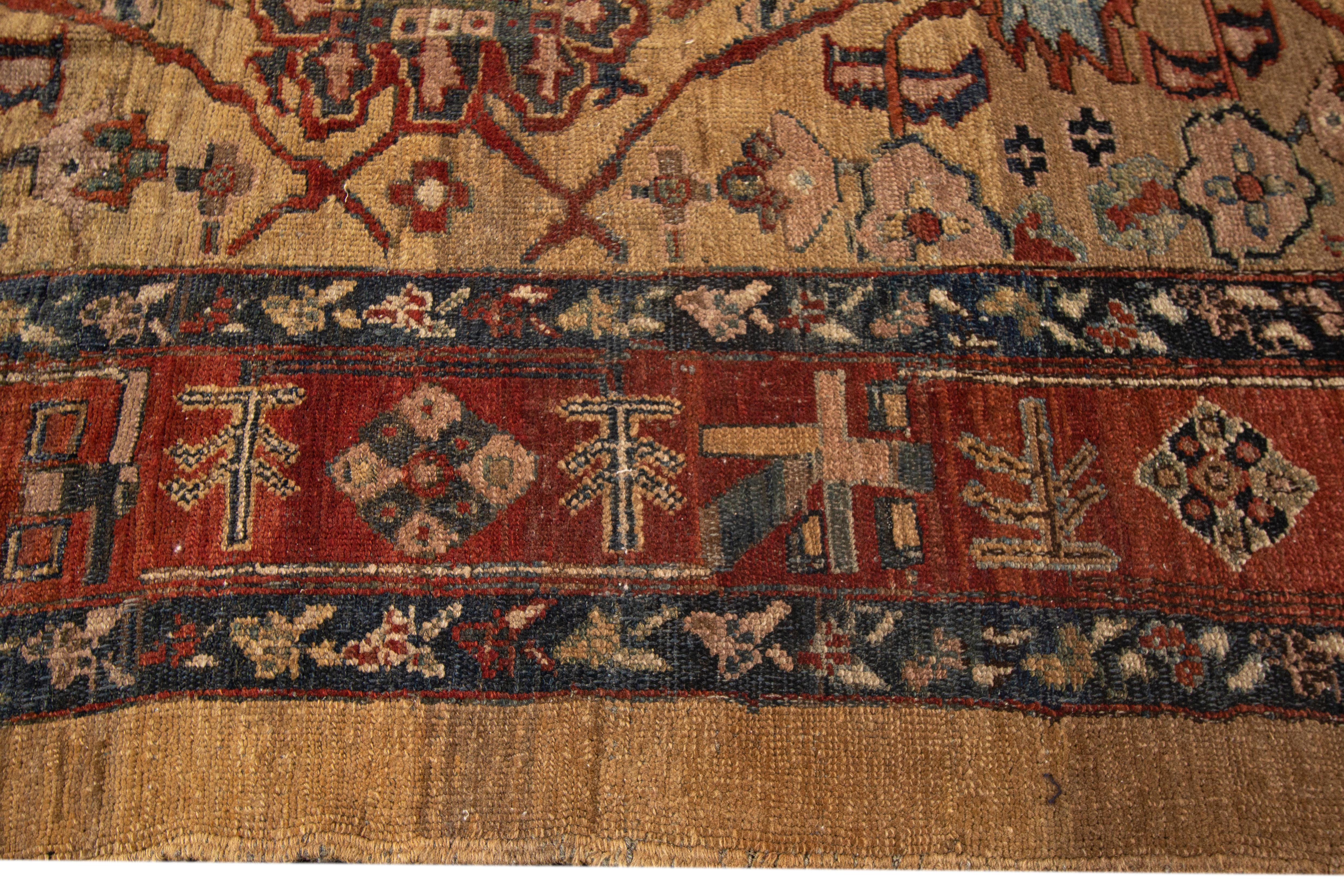Vintage Persian Tribal Bakshaish Wool Rug For Sale 1