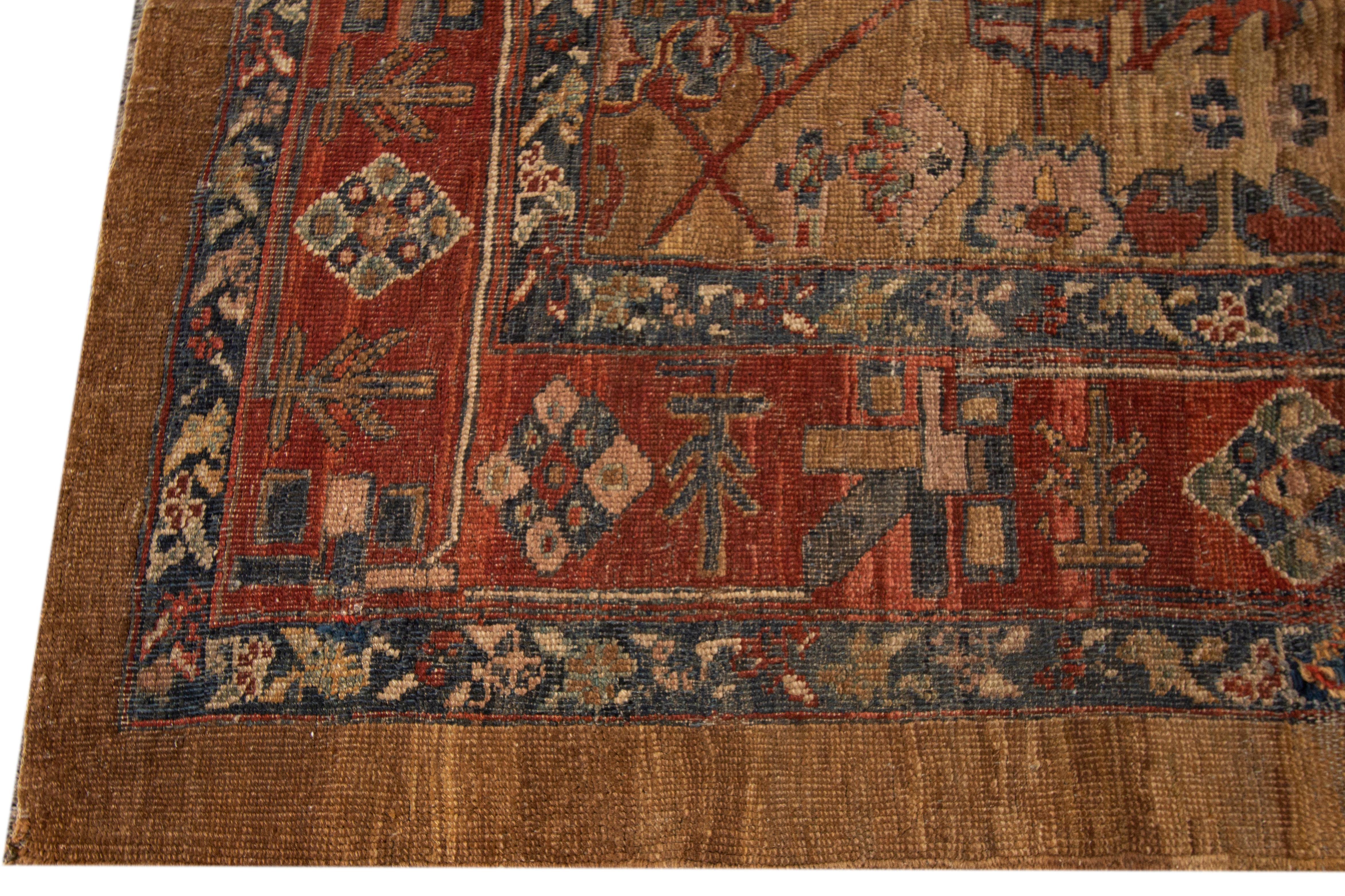 Vintage Persian Tribal Bakshaish Wool Rug For Sale 4