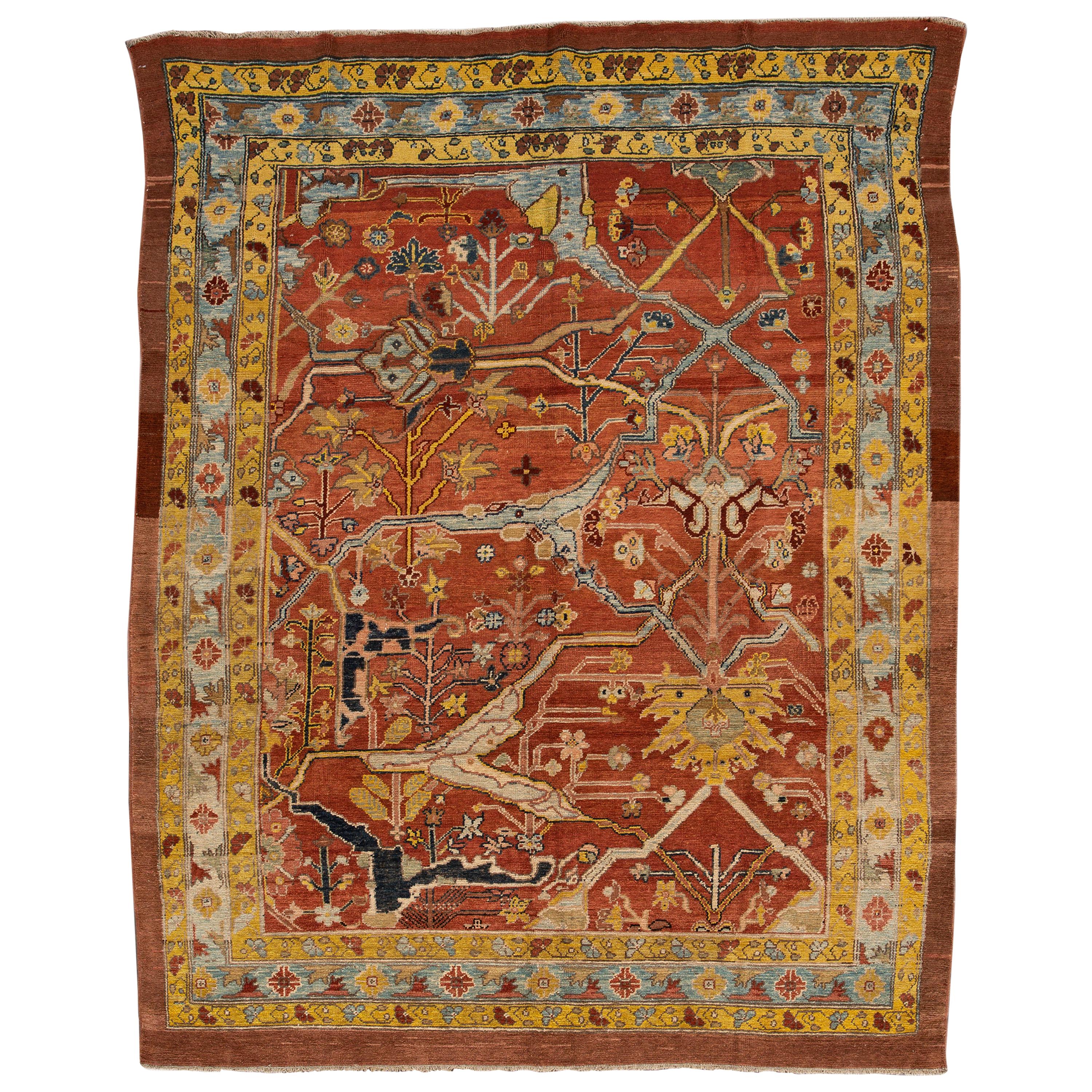 Vintage Persian Tribal Bakshaish Wool Rug For Sale