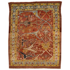 Tapis persan tribal Bakshaish vintage rouille