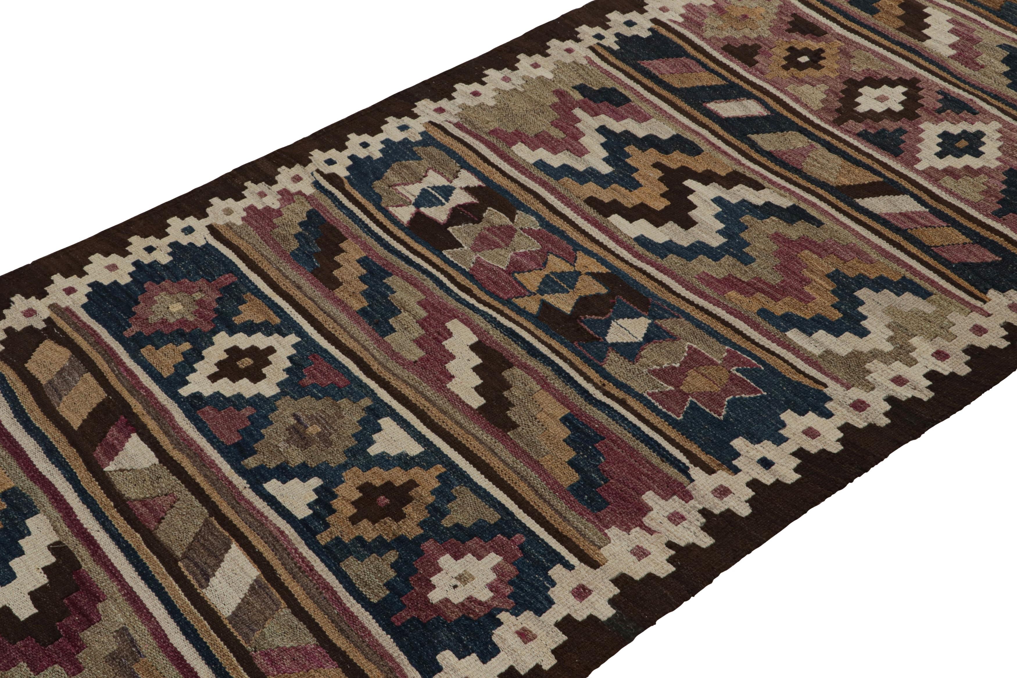 Vintage Persian Tribal extra-long Kilim Runner Rug, from Rug & Kilim In Good Condition For Sale In Long Island City, NY