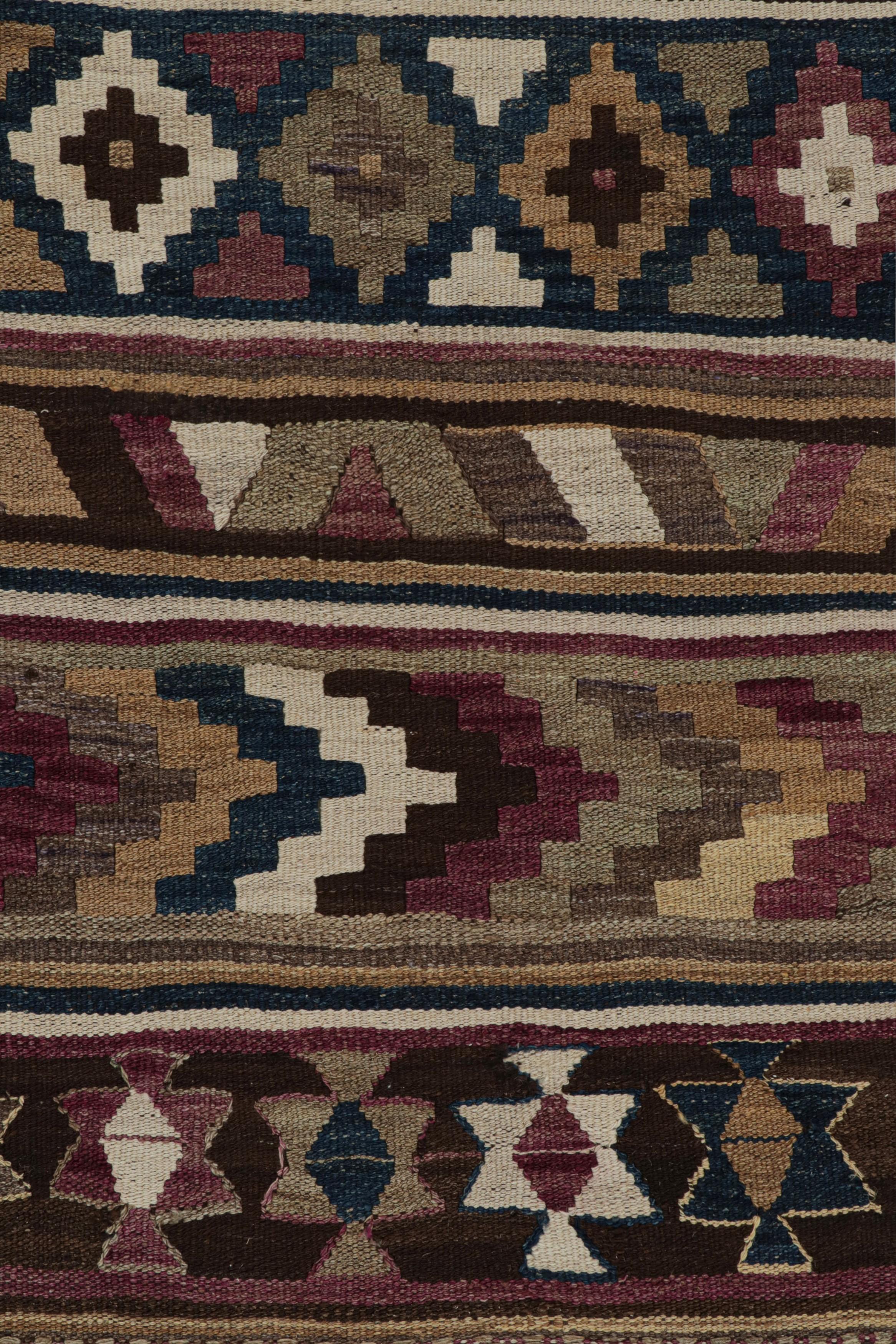 Wool Vintage Persian Tribal extra-long Kilim Runner Rug, from Rug & Kilim For Sale