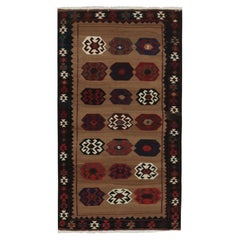 Persischer Stammeskunst-Kelim in Braun mit Medaillonmuster von Teppich & Kilim