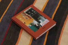 Vintage Persisch Stammes-Kilim in Anthrazit und Orange Streifen - Rug & Kilim