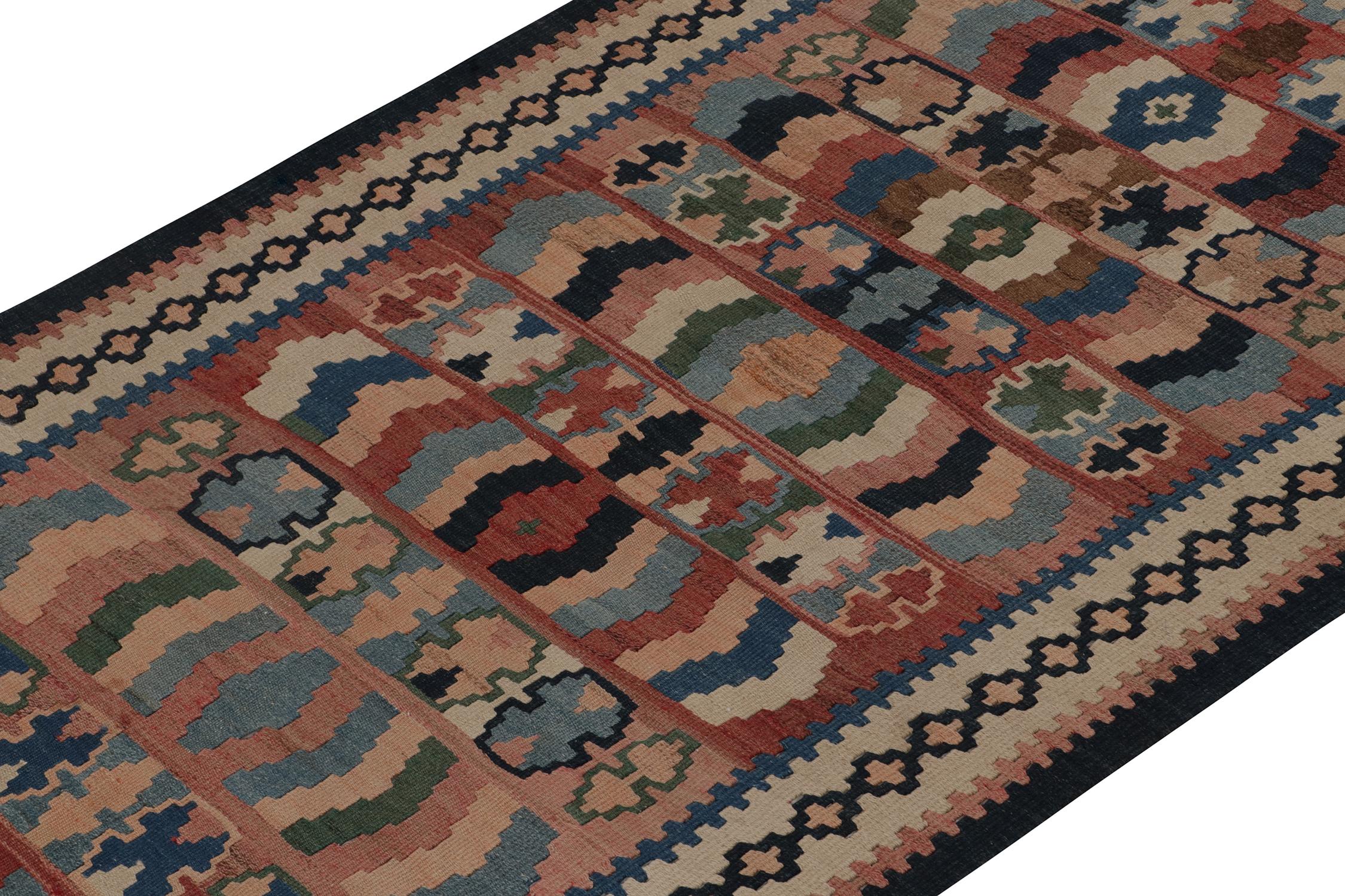 Vintage Persian Tribal Kilim in Polychromatic Geometric Pattern, by Rug & Kilim In Good Condition For Sale In Long Island City, NY
