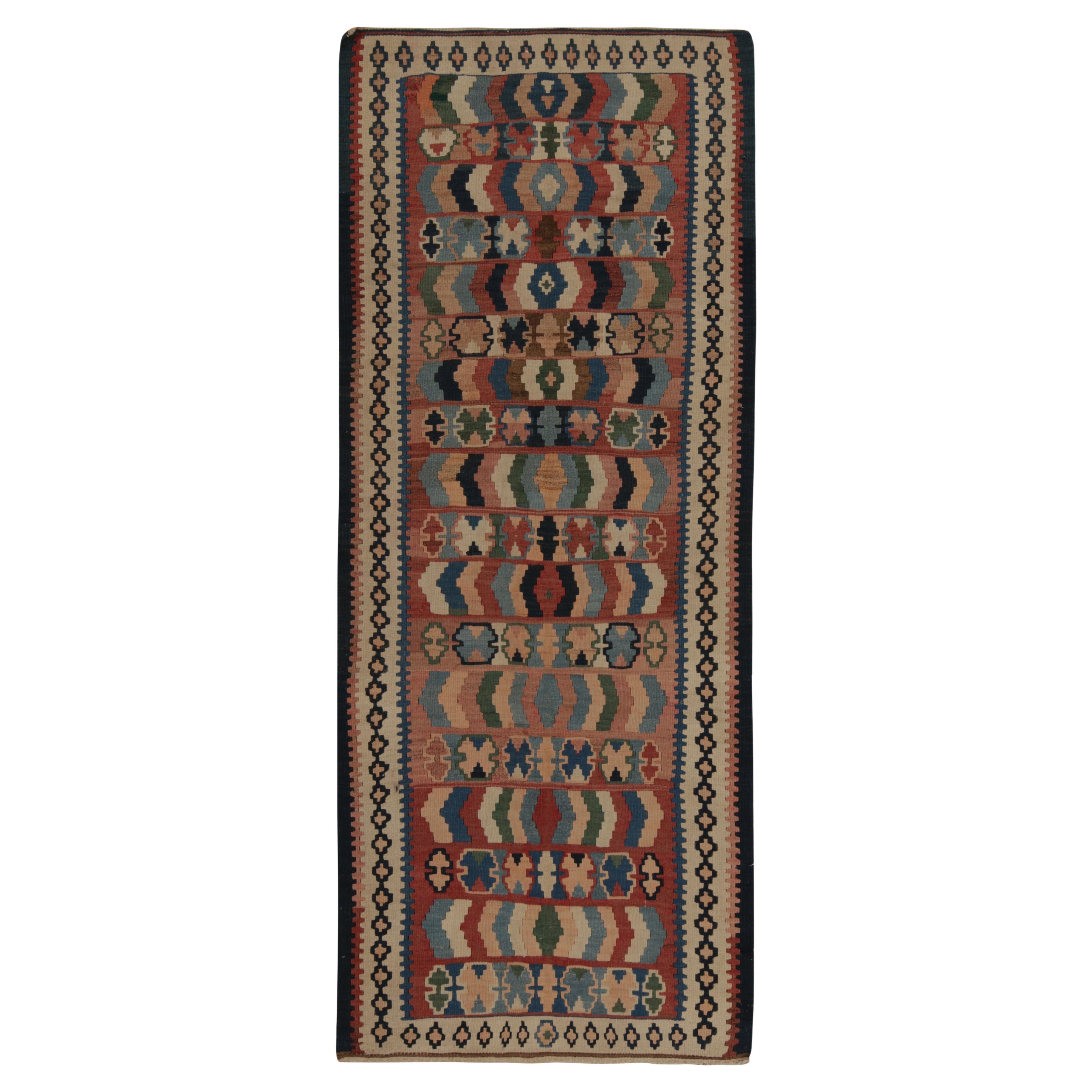 Vintage Persian Tribal Kilim in Polychromatic Geometric Pattern, by Rug & Kilim