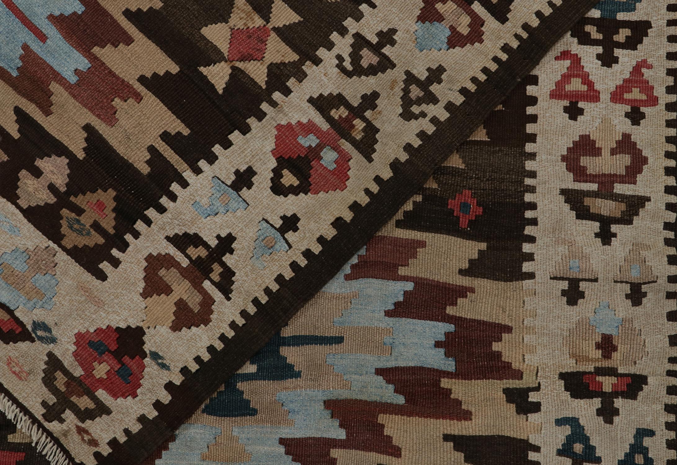 Vintage Persian Tribal Kilim in Polychromatic Geometric Patterns by Rug & Kilim For Sale 1