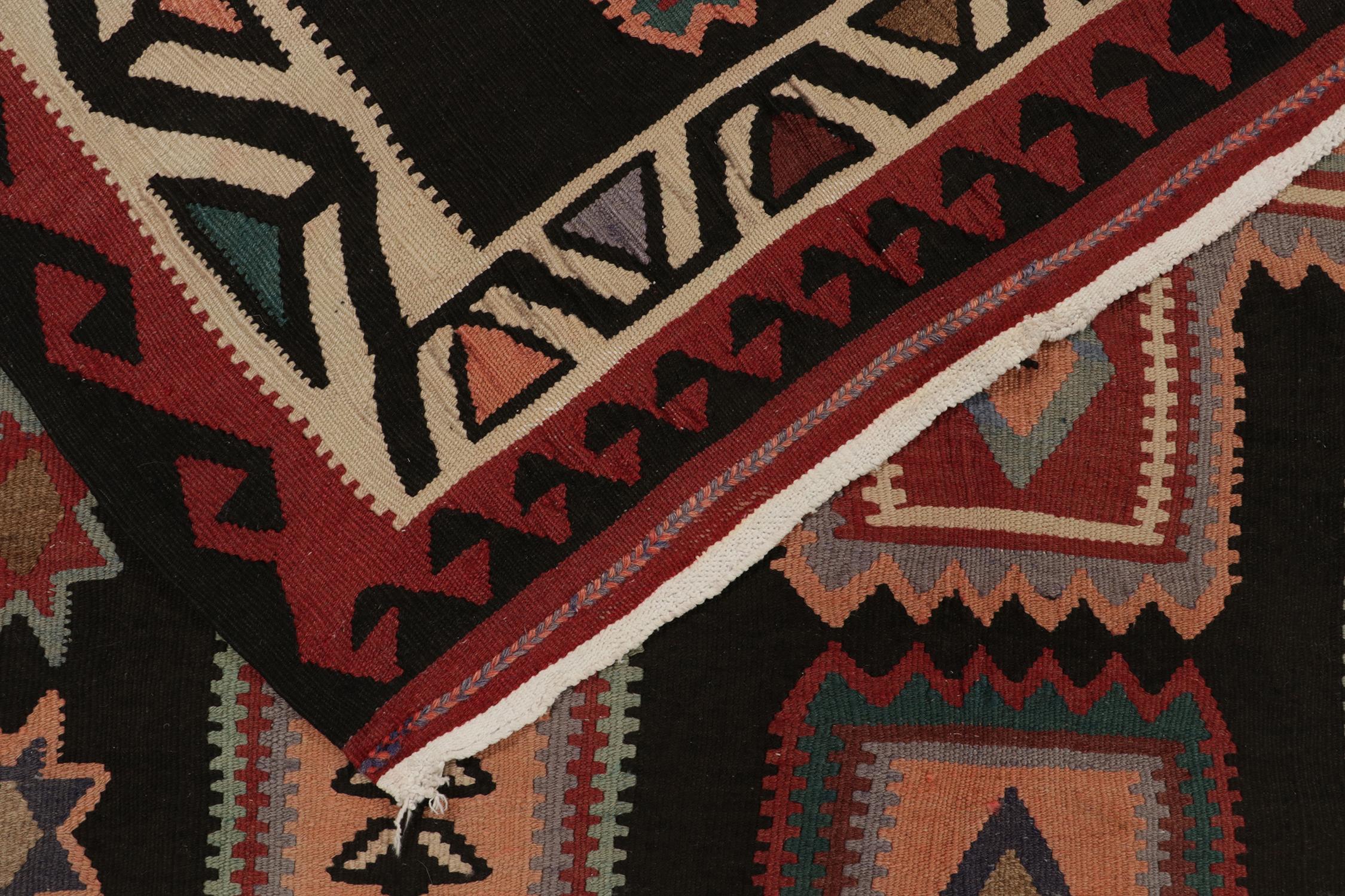 Vintage Persian Tribal Kilim in Polychromatic Geometric Patterns by Rug & Kilim For Sale 1