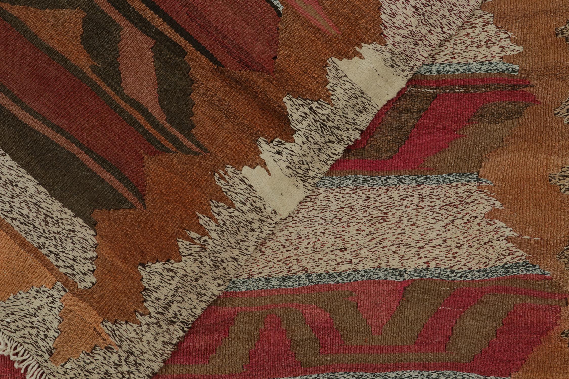 Vintage Persian Tribal Kilim Rug in Polychromatic Stripes by Rug & Kilim For Sale 1