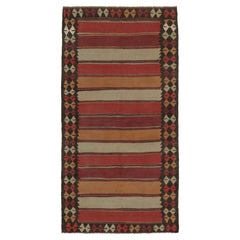 Persischer Stammeskunst-Kelim mit Streifen und geometrischen Mustern von Teppich & Kilim