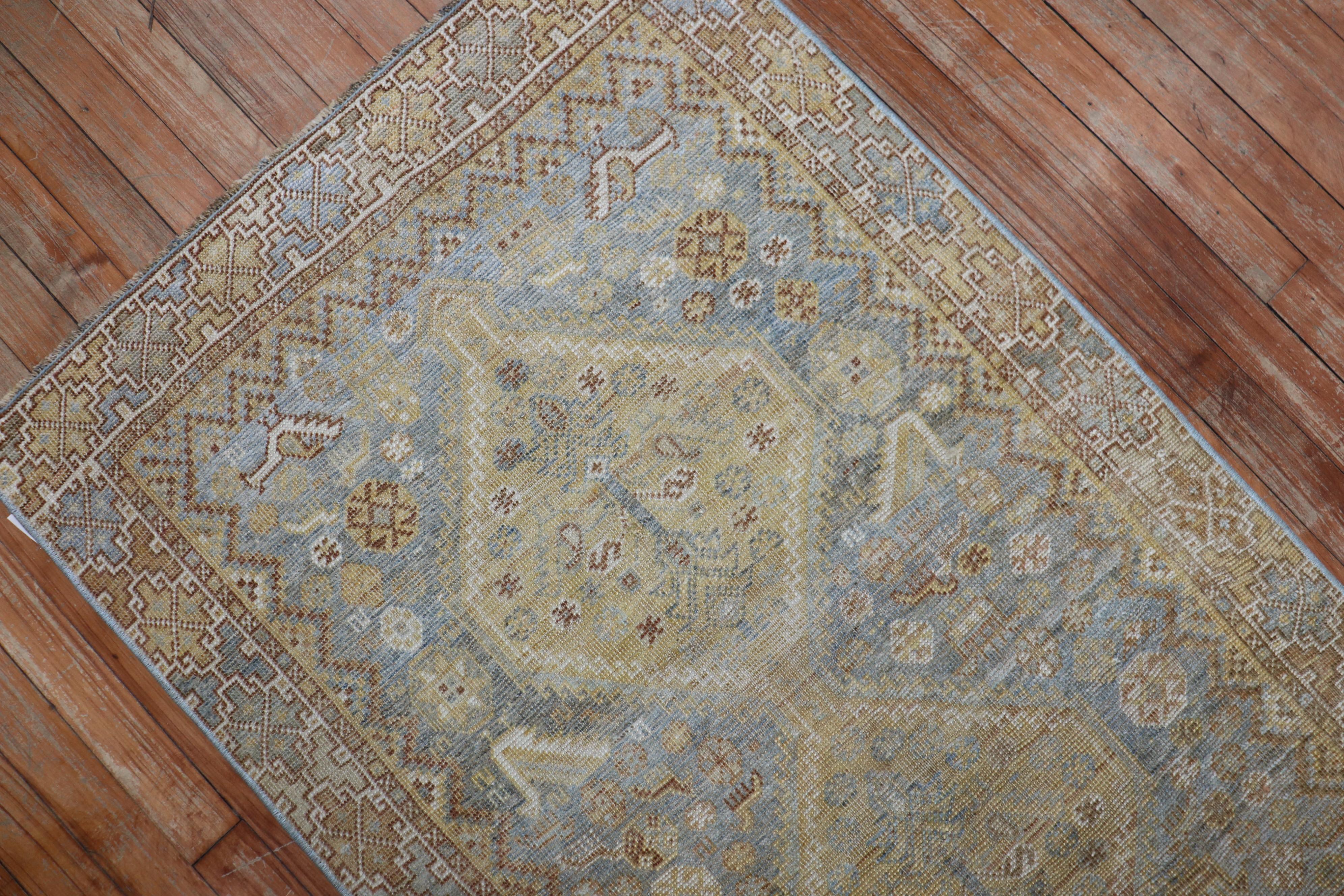 Vintage Persian Tribal Persian Throw Rug In Good Condition For Sale In New York, NY