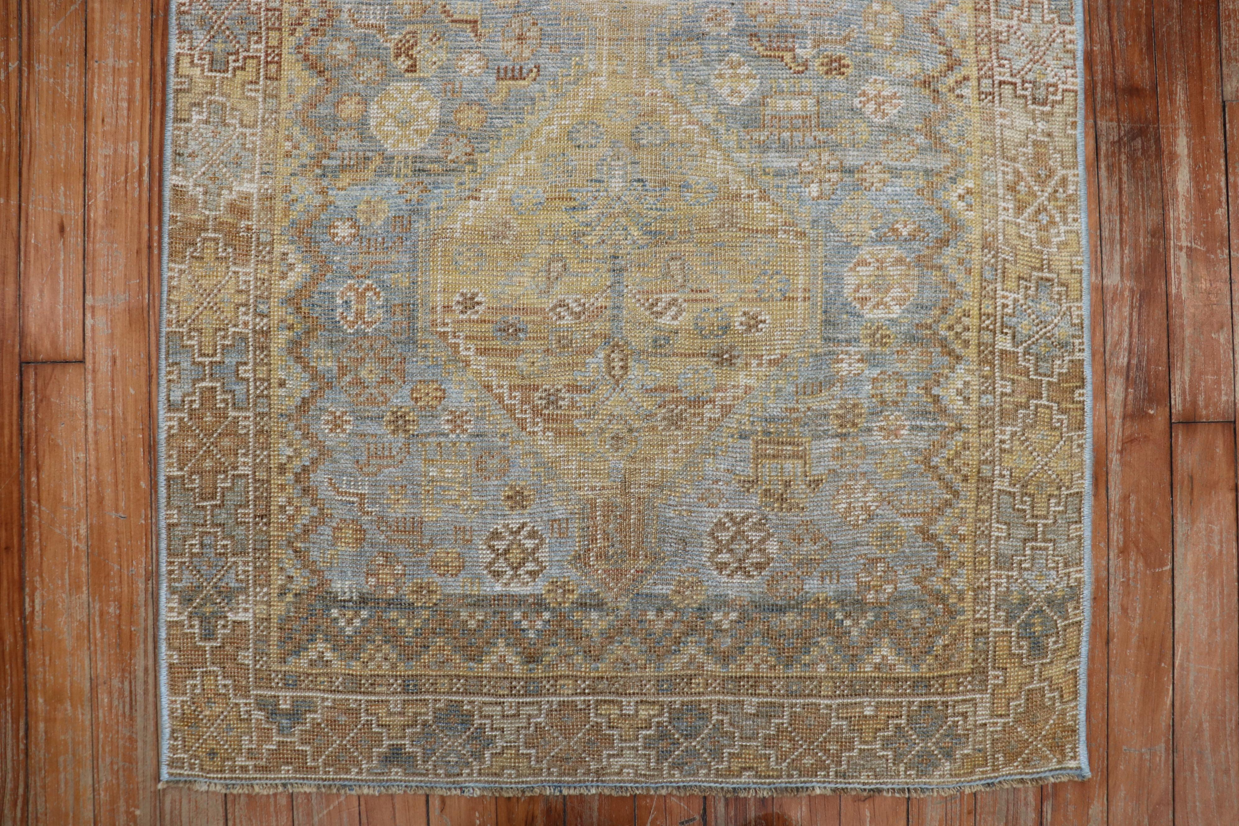 20th Century Vintage Persian Tribal Persian Throw Rug For Sale