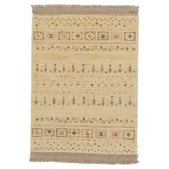 Retro Persian Tribal Rug Gabbeh Desig