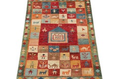 Vintage Persian Tribal Rug in Polychromatic Pictorials by Rug & Kilim