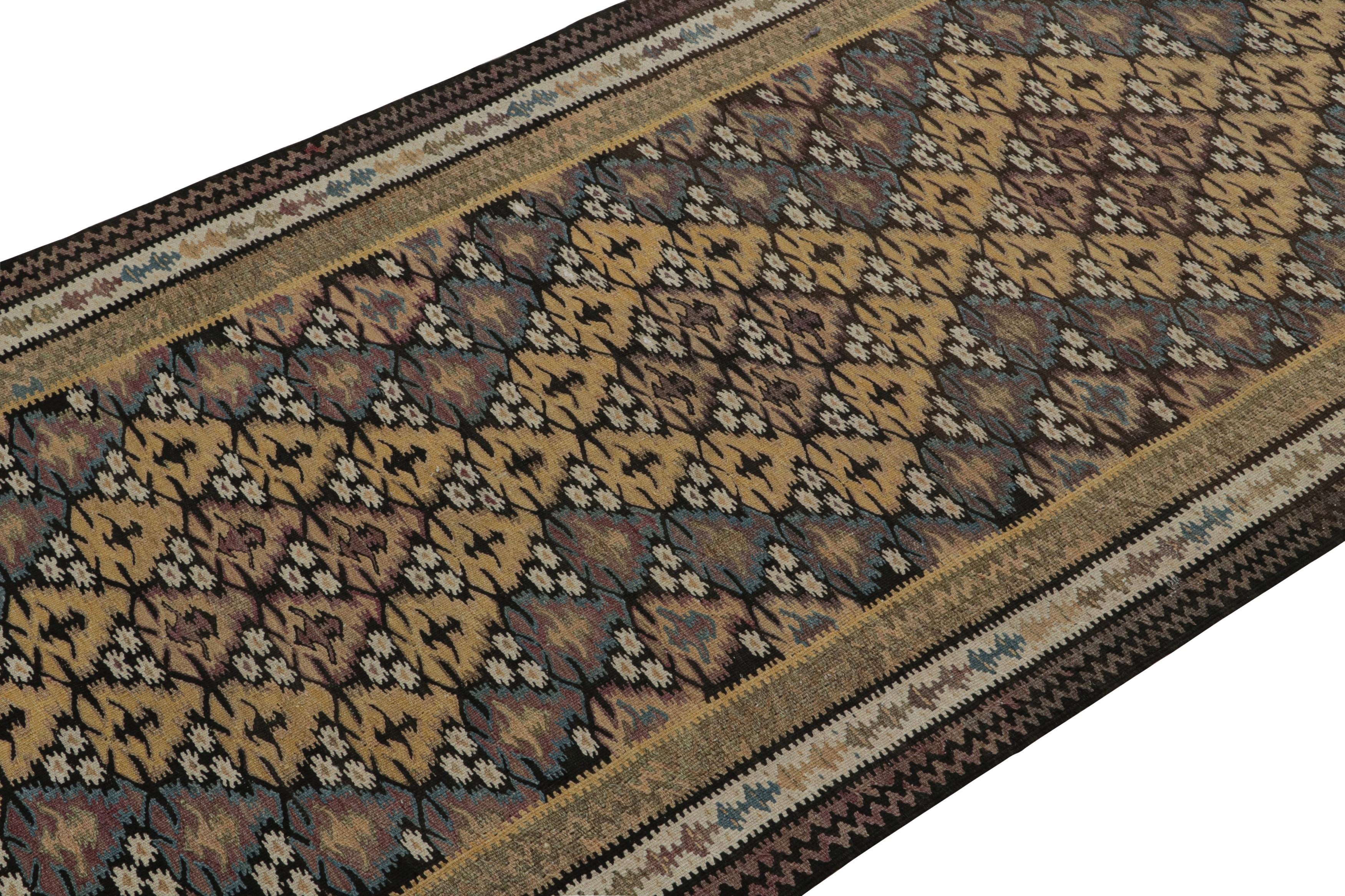 Hand-Knotted Vintage Persian Tribal Runner Rug, with Geometric Patterns, from Rug & Kilim For Sale