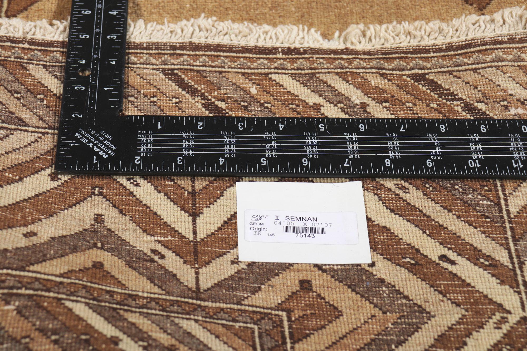 20th Century Vintage Persian Tribal Semnan Rug with Warm Earth-Tone Colors For Sale