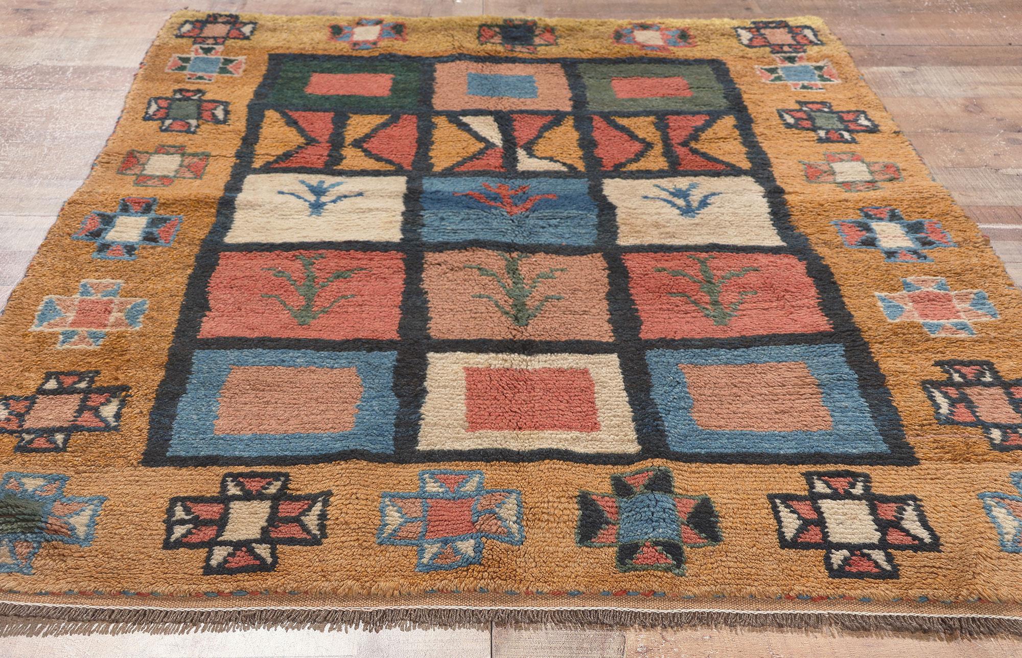 Vintage Persian Tribal Shiraz Rug with Nomadic Charm For Sale 2