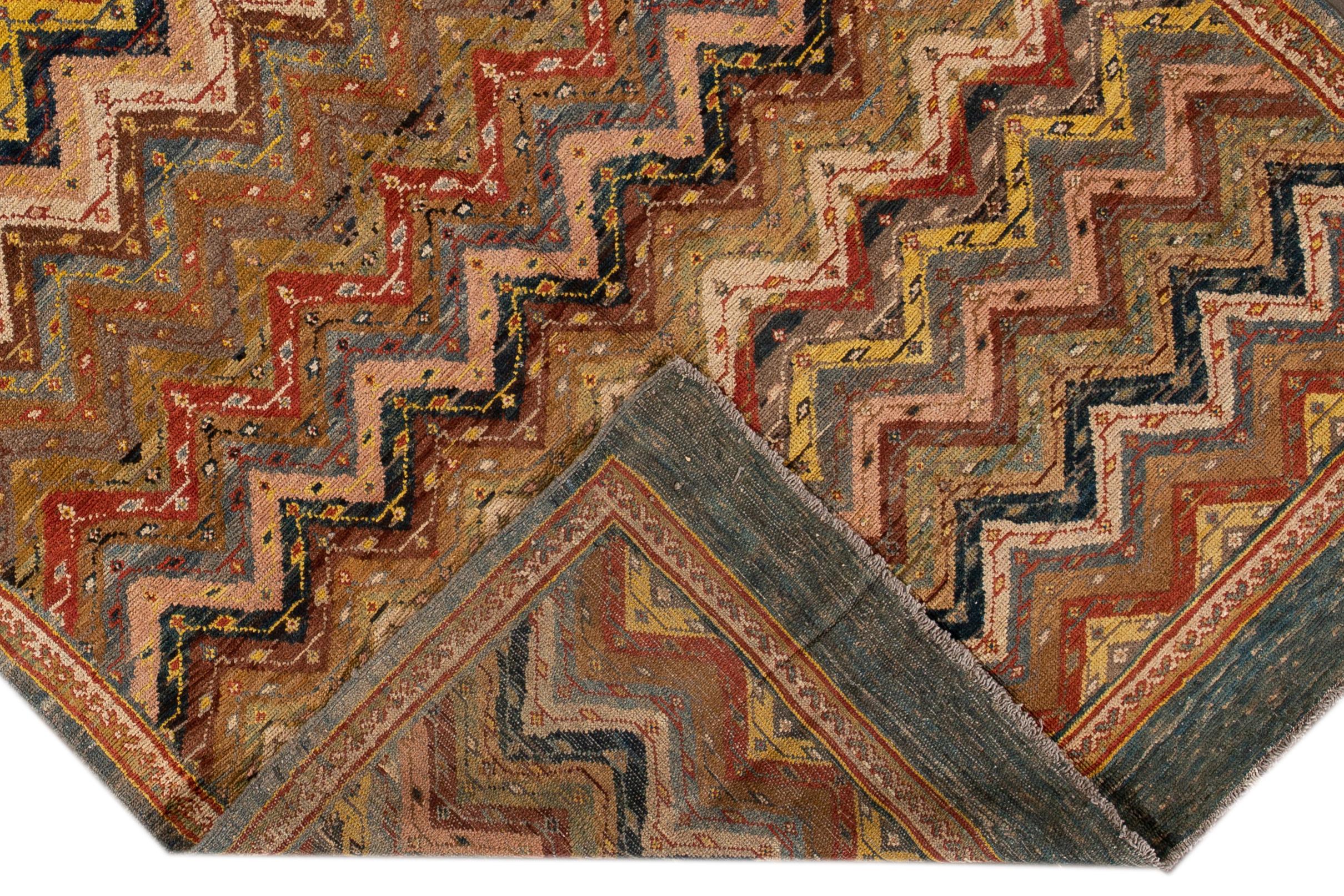 Bakshaish Vintage Persian Tribal Wool Rug For Sale