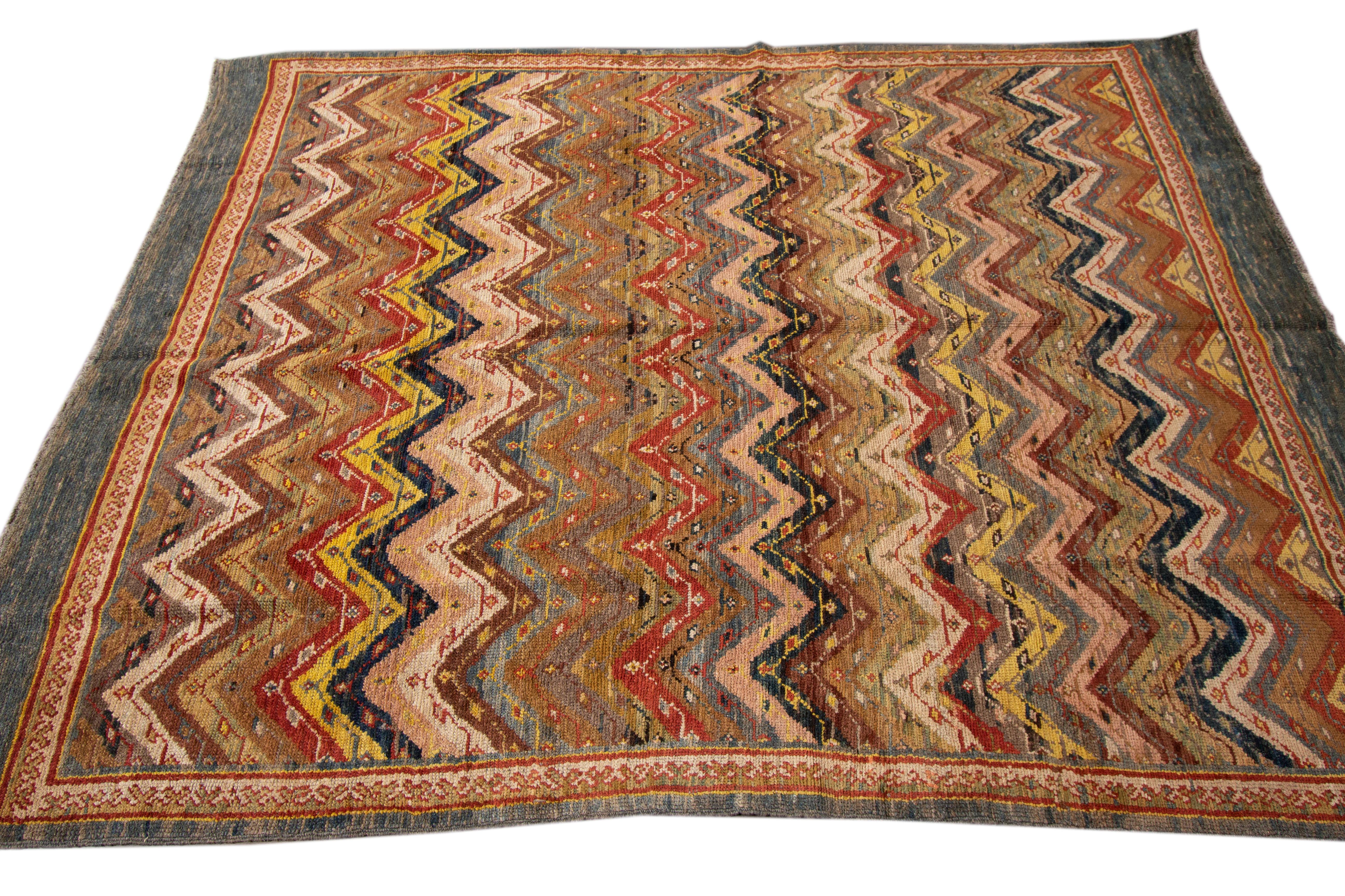 Vintage Persian Tribal Wool Rug For Sale 2