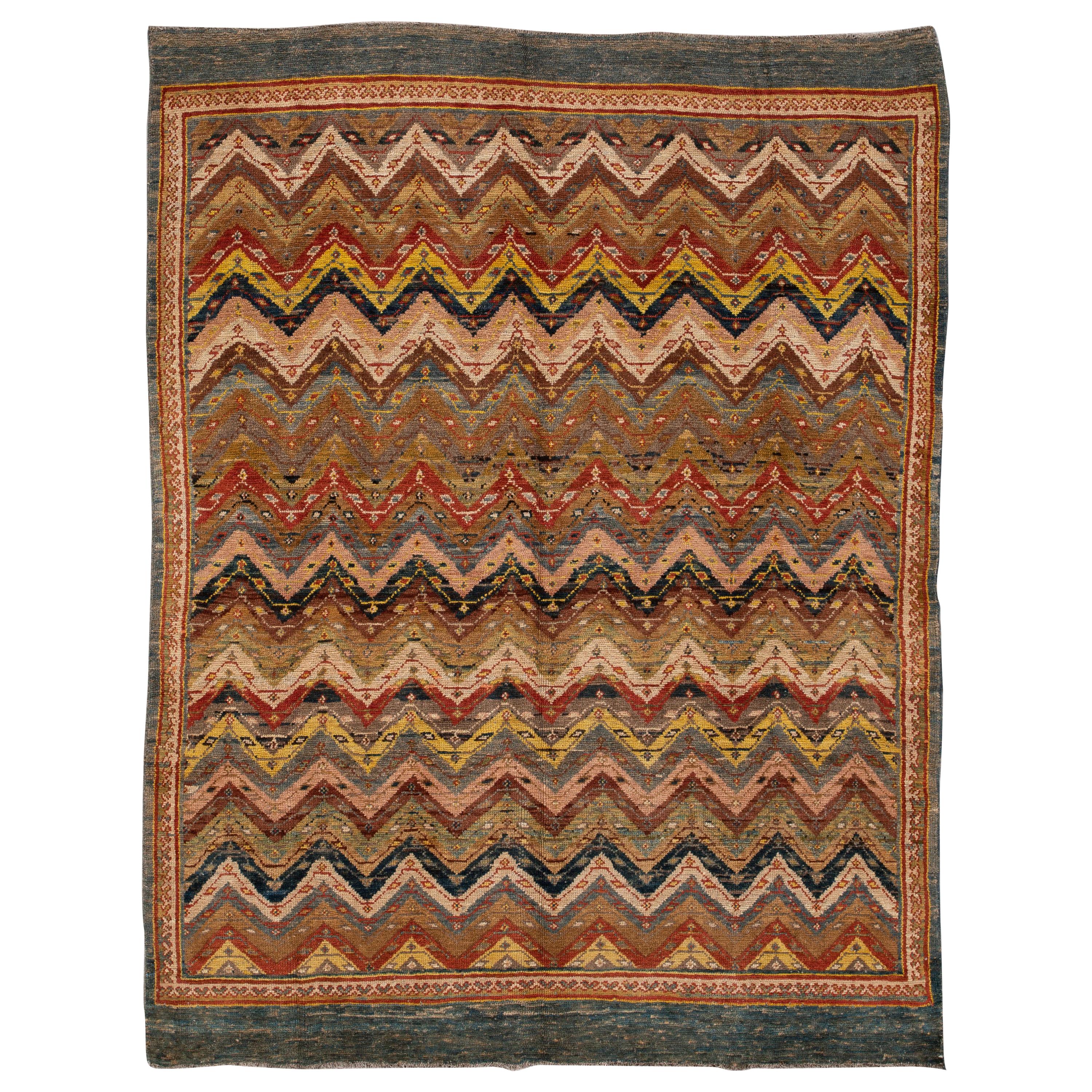 Vintage Persian Tribal Wool Rug For Sale