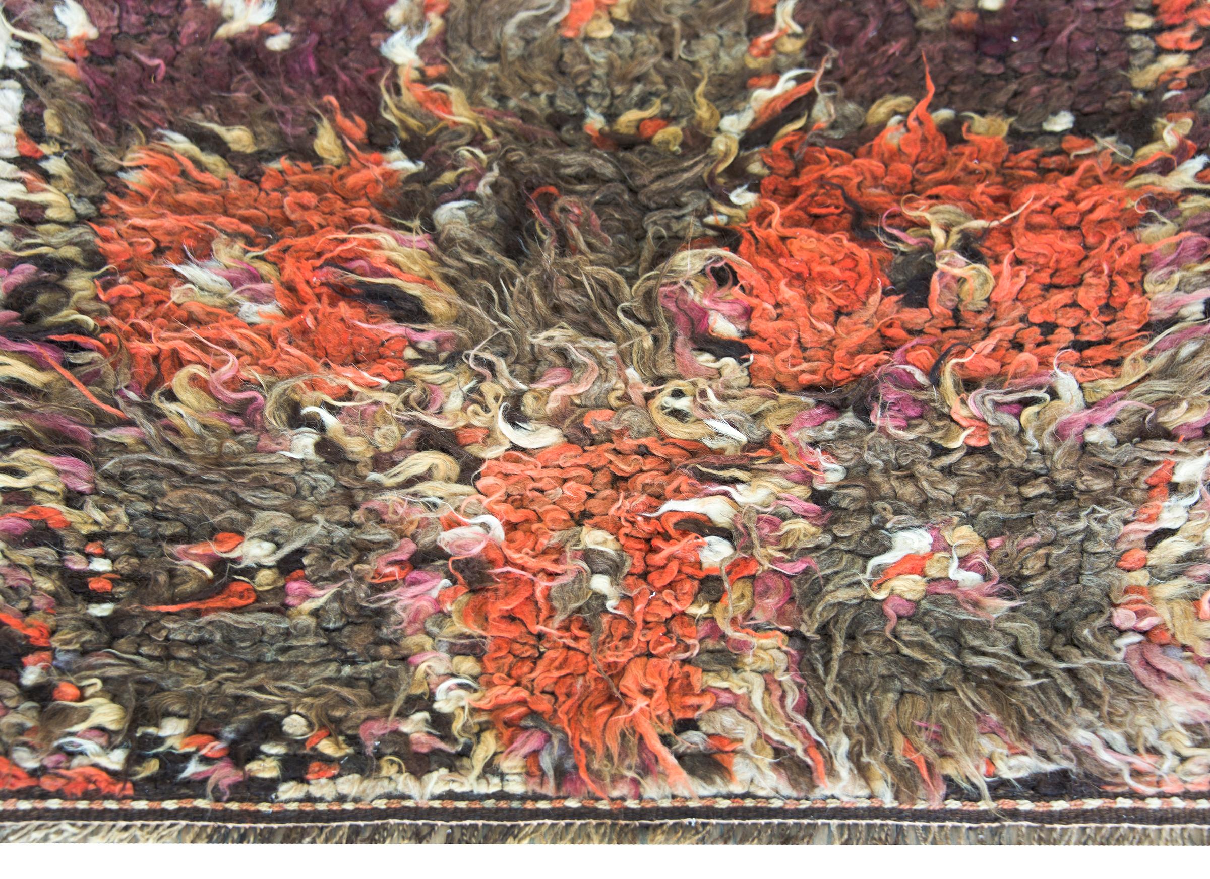 Tribal Vintage Persian Tulu Rug For Sale