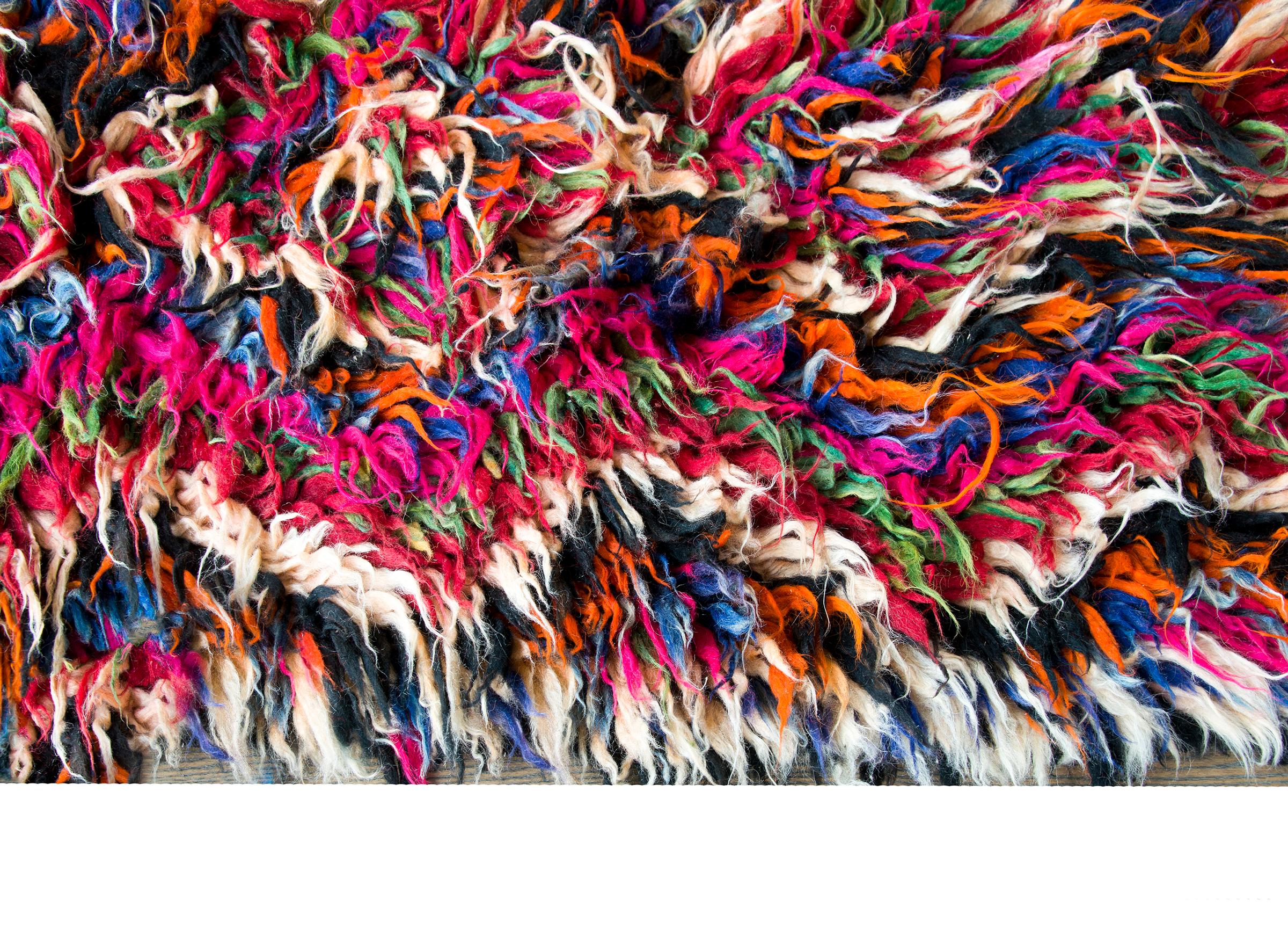 Wool Vintage Persian Tulu Rug For Sale