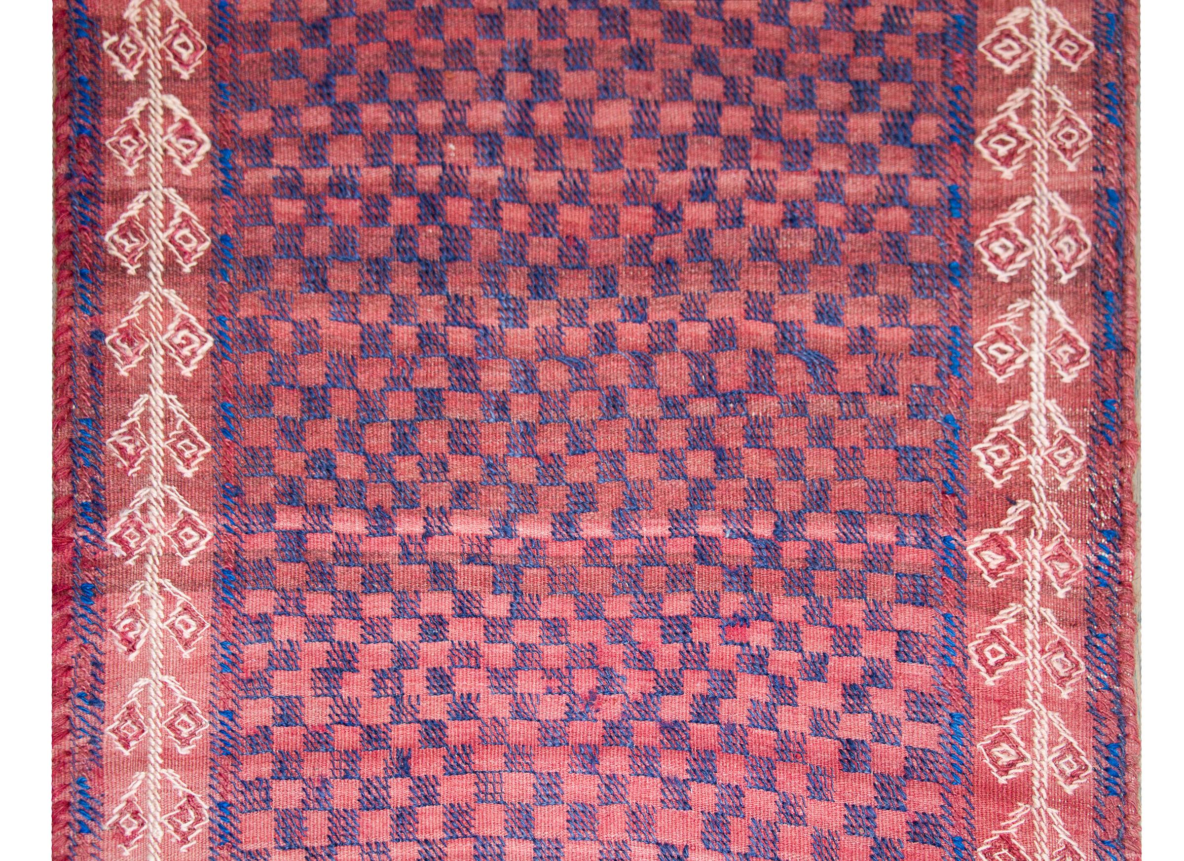 Hand-Woven Vintage Persian Turkman Runner For Sale