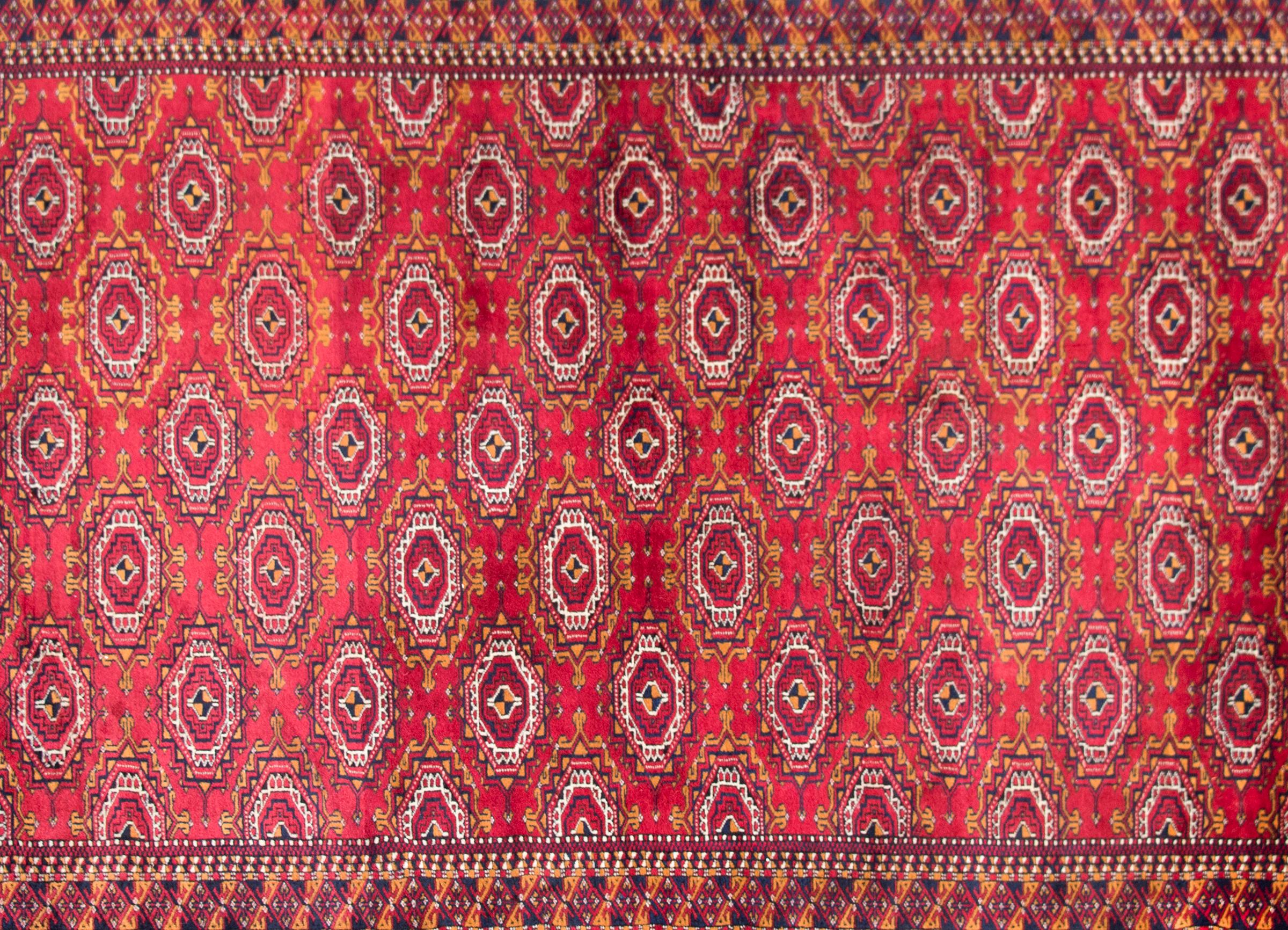 Tribal Vintage Persian Turkmen Rug For Sale