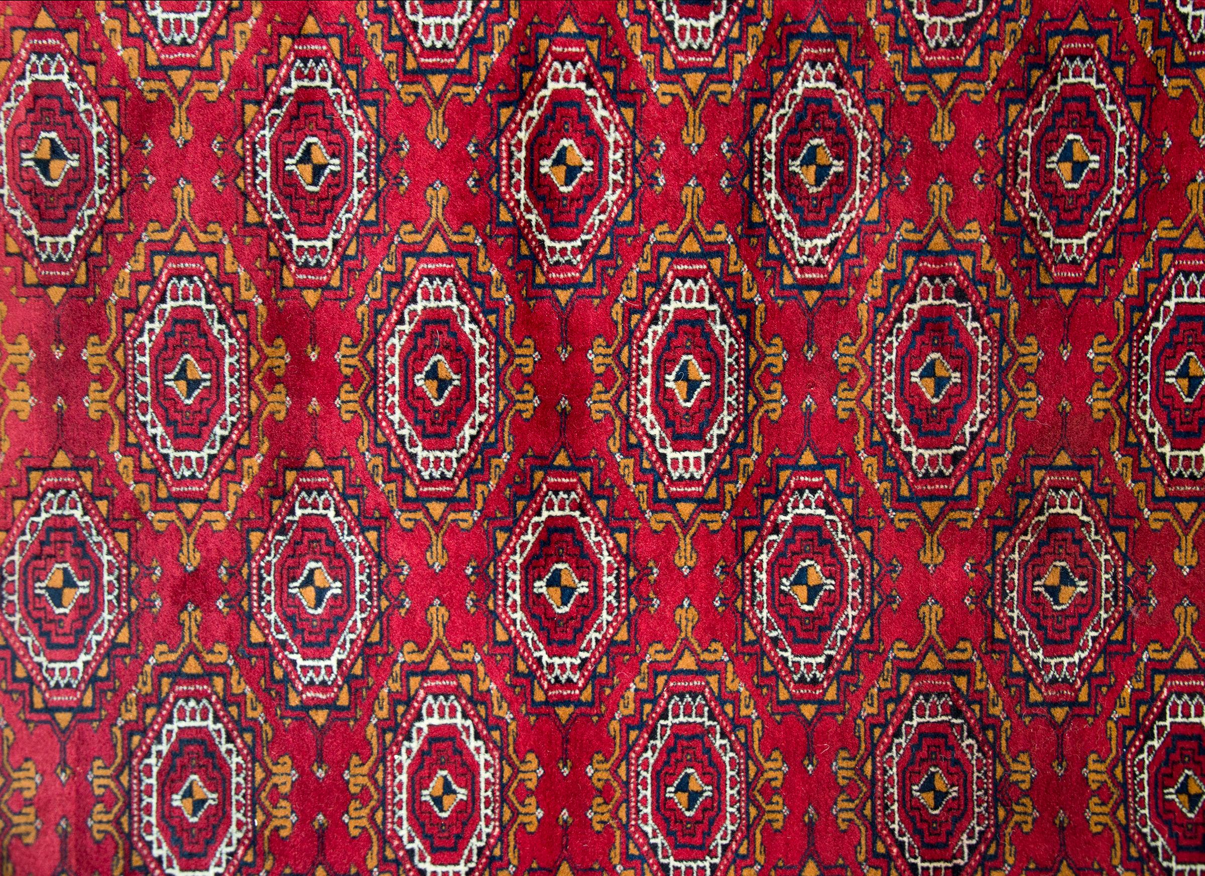 Wool Vintage Persian Turkmen Rug For Sale